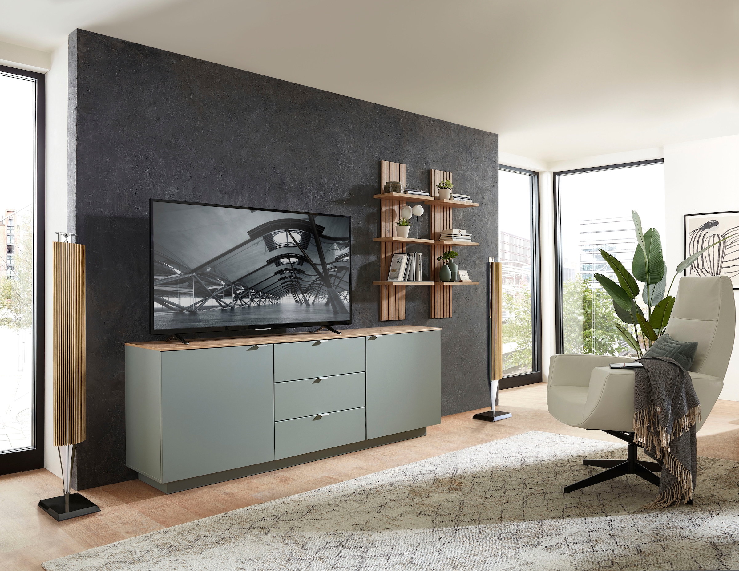 Innostyle Wandregal »Core, Wandpaneel Maße B/H/T 38x120x22 cm« 1 Stk. tlg. Wandpaneel mit 3 Böden