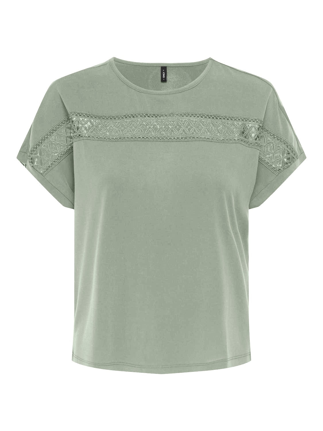 ONLY Kurzarmshirt »ONLFREE LIFE S/S LACE PANEL TOP JRS«