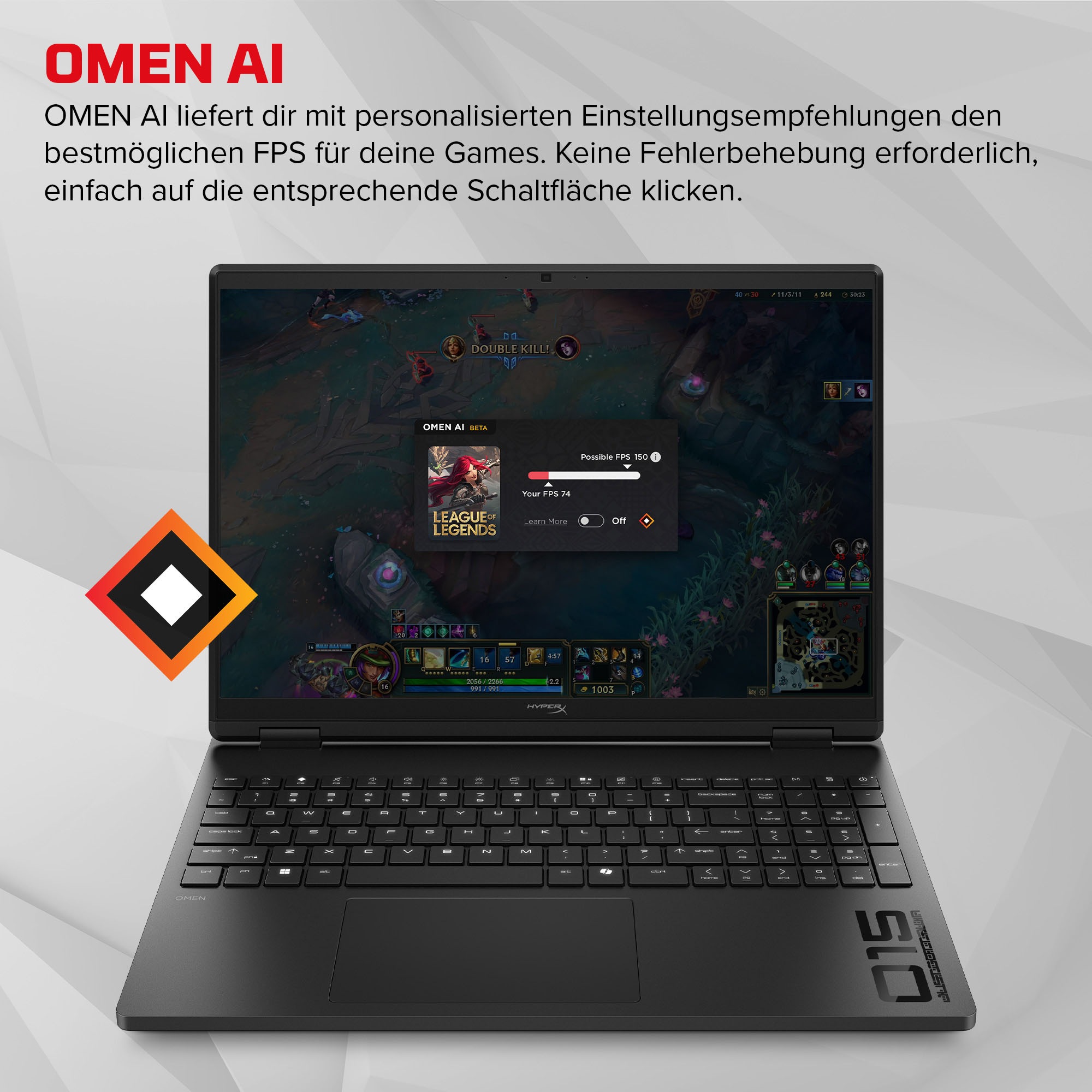 HP Gaming-Notebook »15-gb0071ng« 38,8 cm / 15,3 ″ AMD Ryzen 7 GeForce RTX 5070 512 GB SSD
