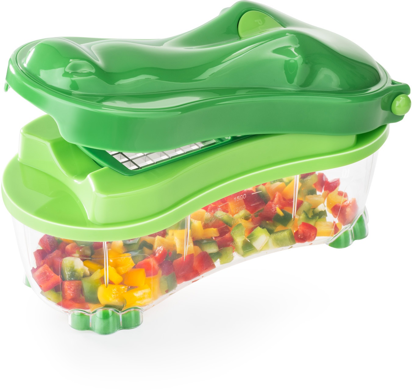 Genius Zerkleinerer »Nicer Dicer Fun«, 1500 ml Kunststoff-Auffangbehälter, Set 14-tlg