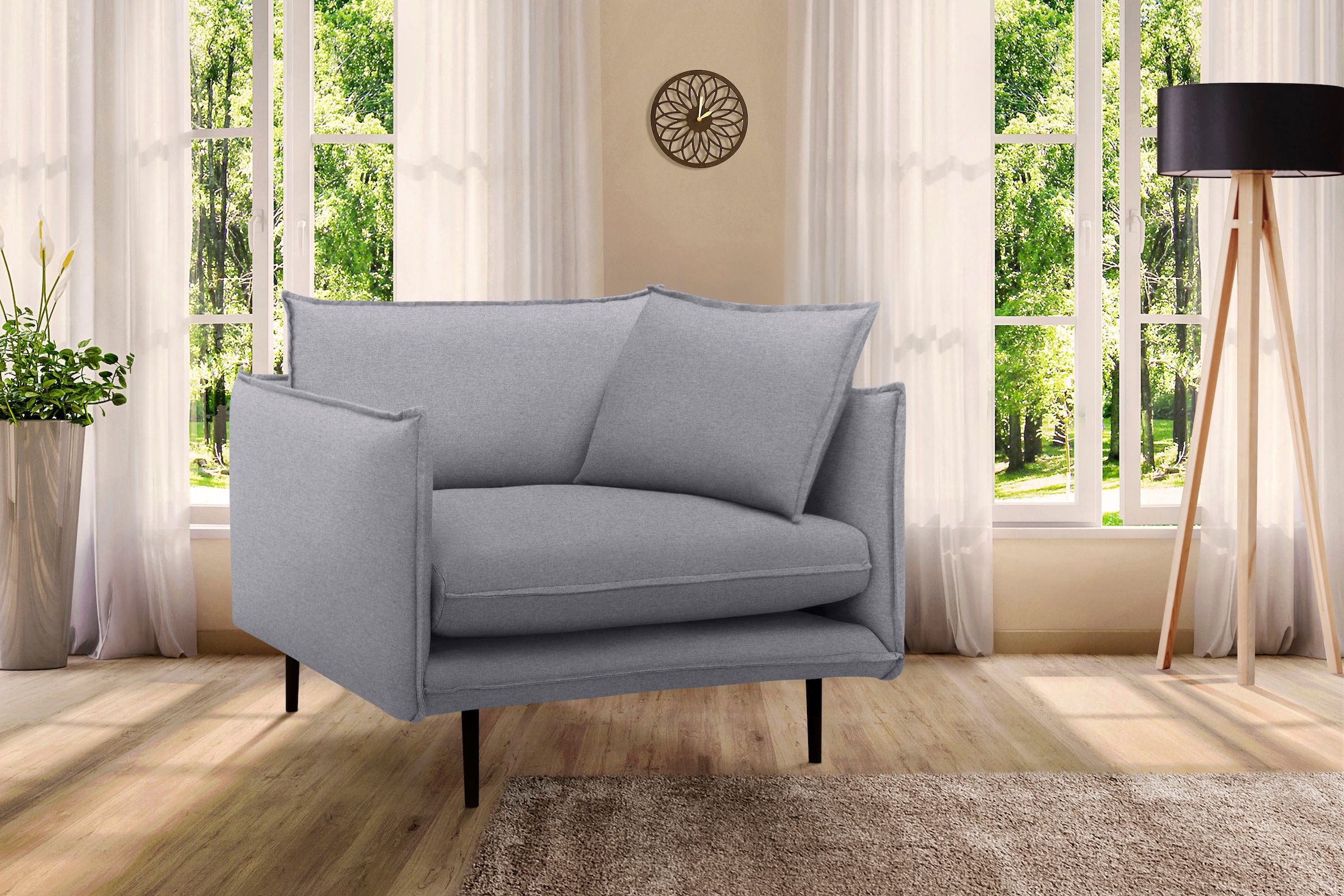 Home affaire 1,5-Sitzer »Somba« mit dickem Keder und eleganter Optik günstig online kaufen