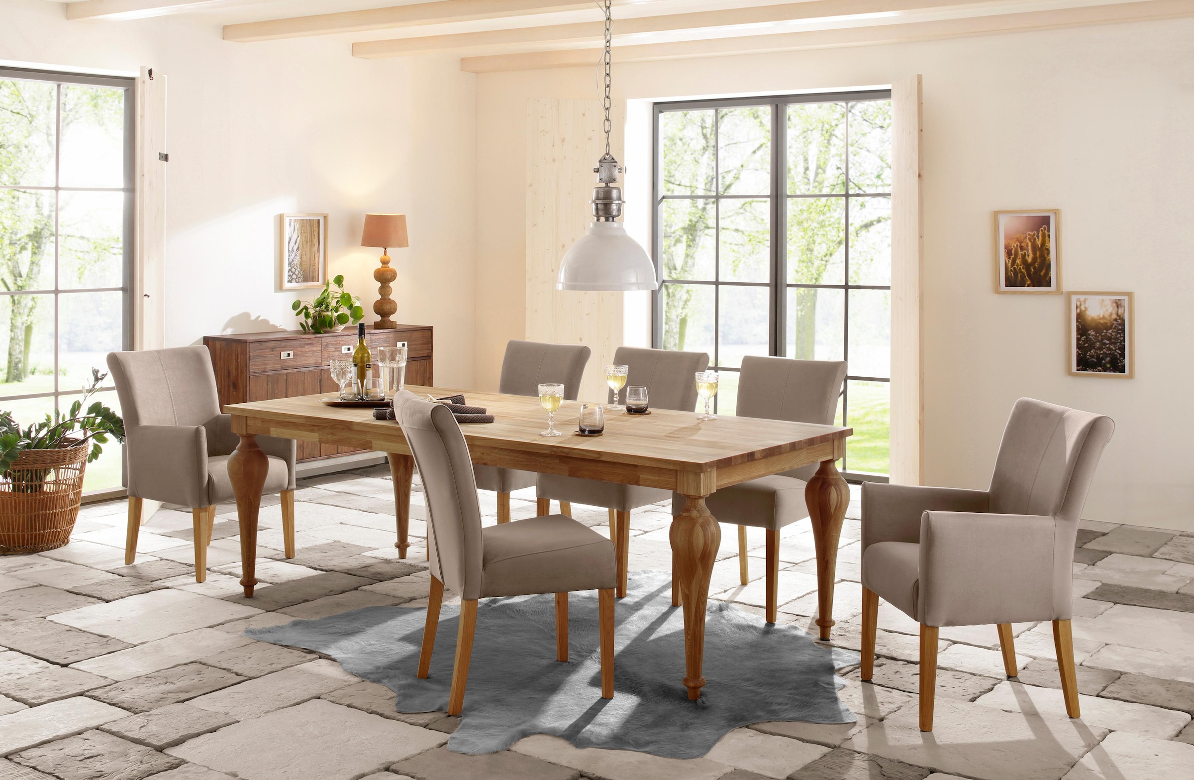 Home affaire Armlehnstuhl »King BESTSELLER!«, Luxus-Microfaser, Esszimmerst günstig online kaufen