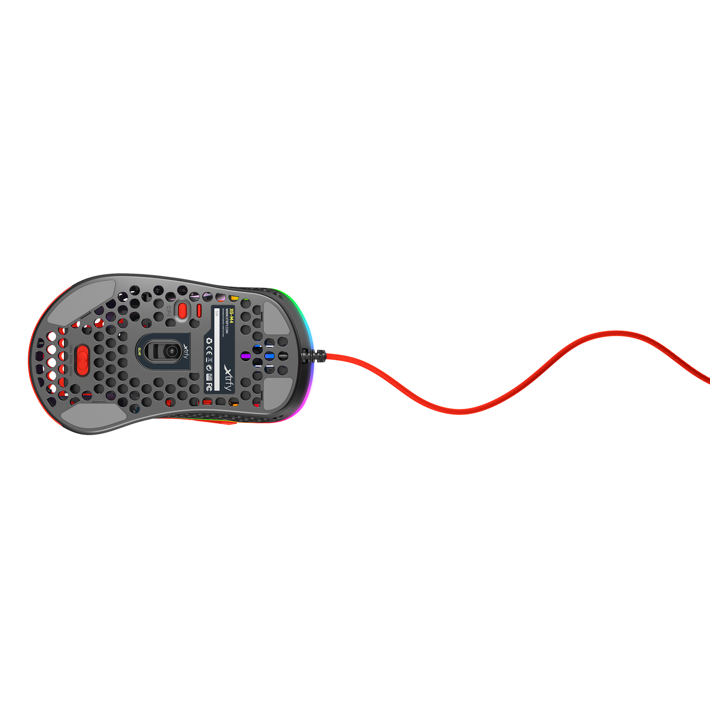 Cherry Xtrfy Gaming-Maus »M4 RGB«, kabelgebunden, ultraleichte Gaming-Maus