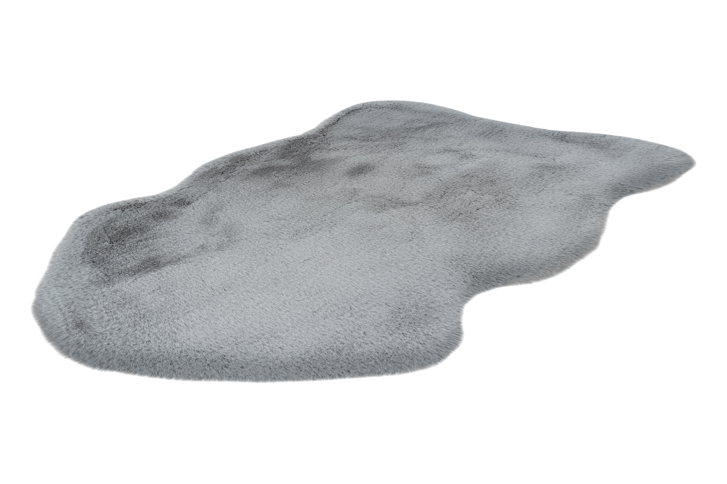 Obsession Fellteppich »Infinity 201« fellförmig 40 mm Höhe Kunstfell, Uni Farben, Kaninchenfell Haptik, supersoft