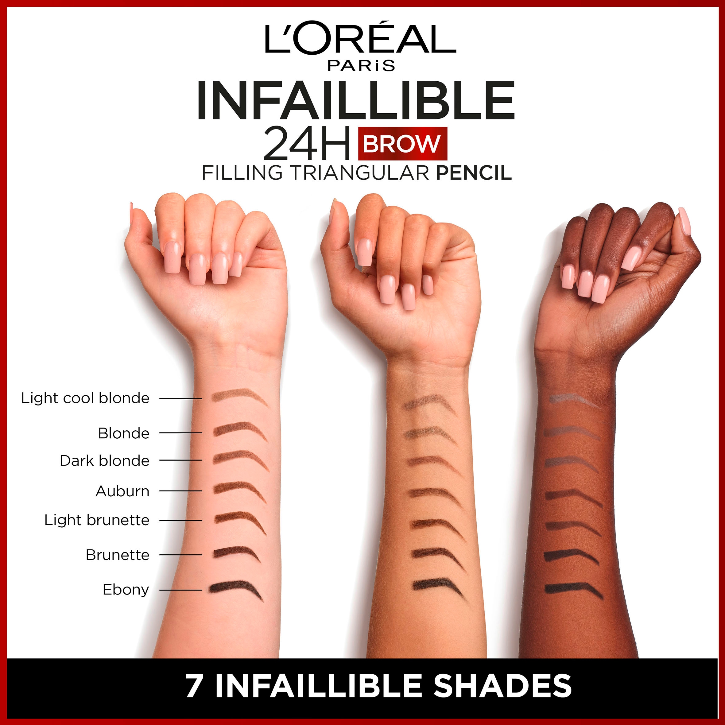 L'ORÉAL PARIS Augenbrauenpflege »Infaillible Brows 24h Pencil«, mit sanfter Dreiecksspitze