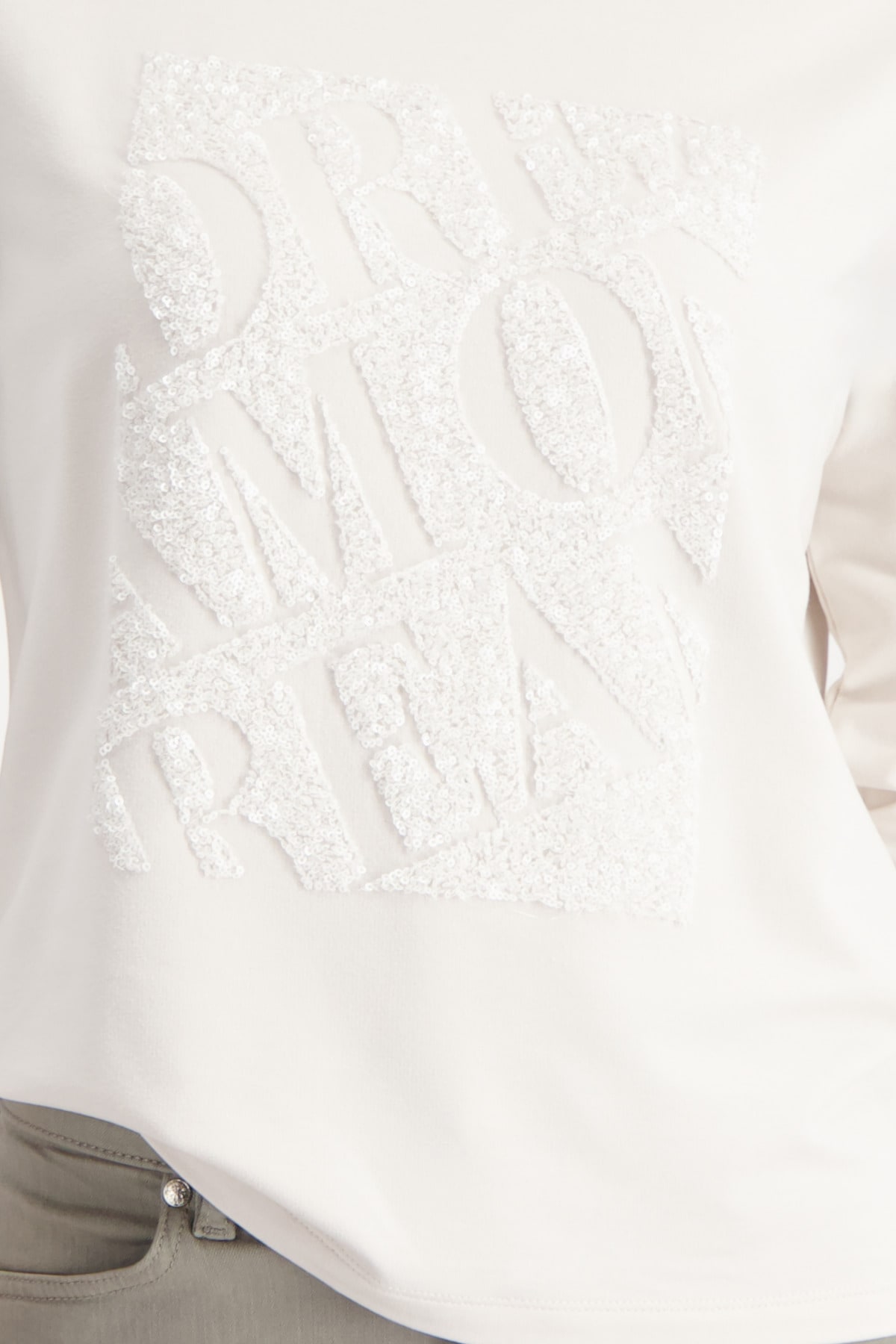 Monari Langarmshirt »Shirt Pailletten Stick«