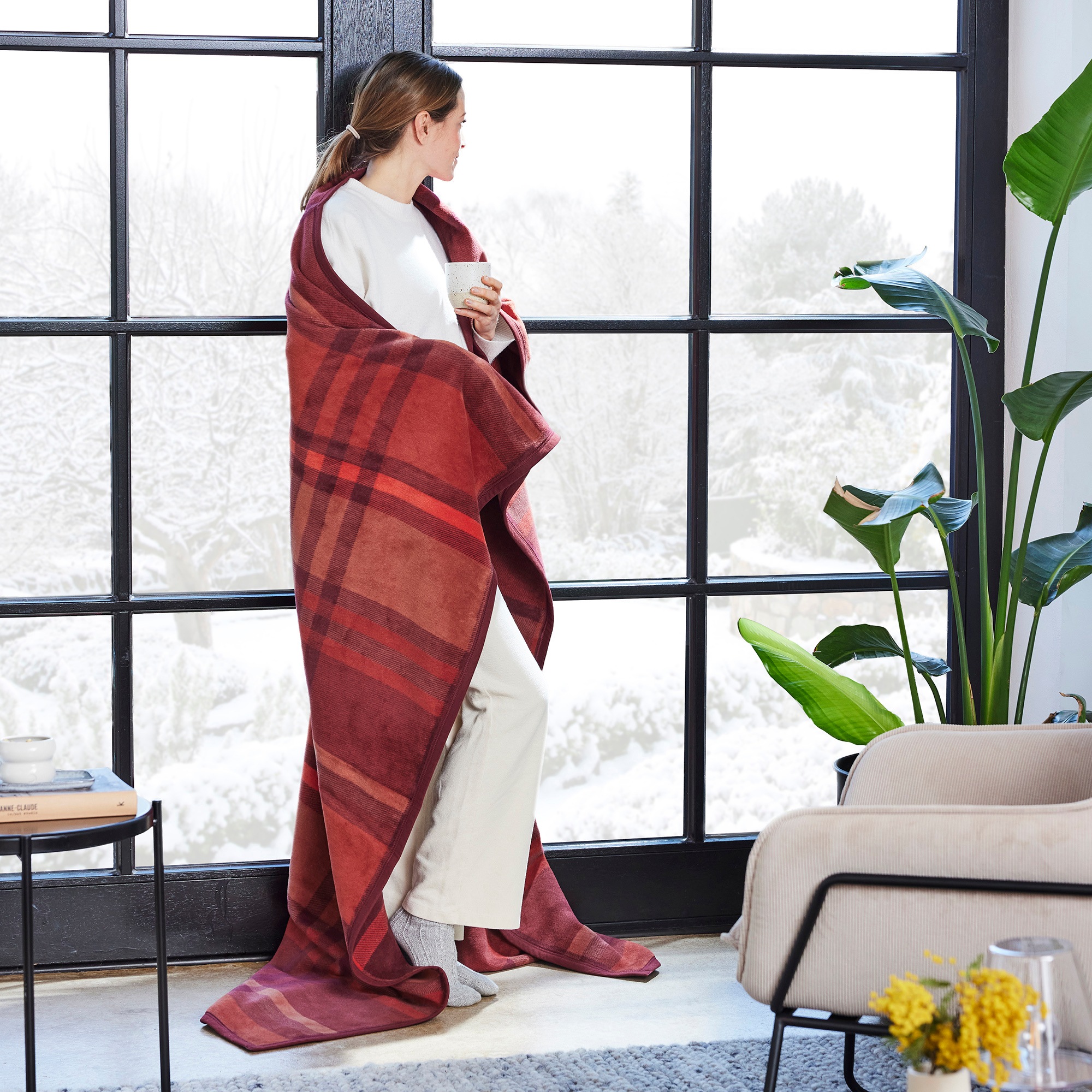 IBENA Wohndecke »York«, mit elegantem Karo