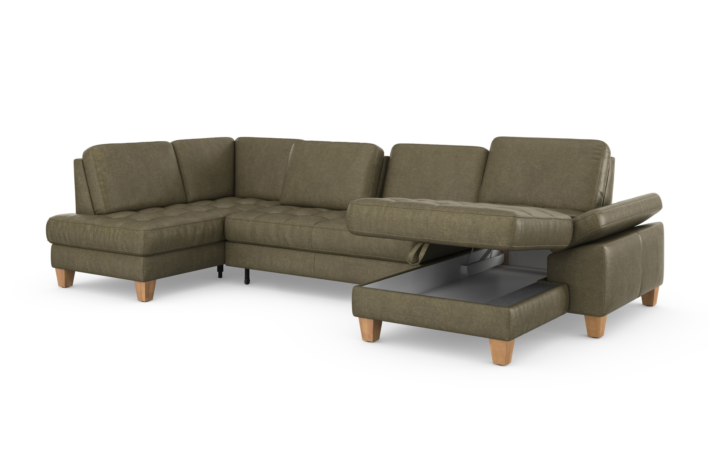 sit&more Wohnlandschaft »Westham U-Form«, wahlweise mit Bettfunktion, Bettkasten, Sitztiefenverstellung