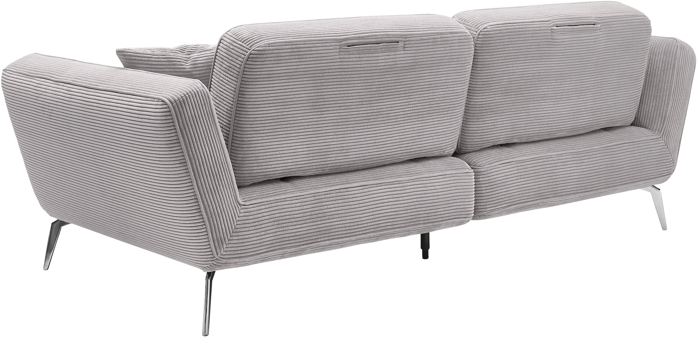 set one by Musterring Big-Sofa »SO 4500«, Füße chromfarben, wahlweise mit Kopfstütze, Breite 260cm, in Cord