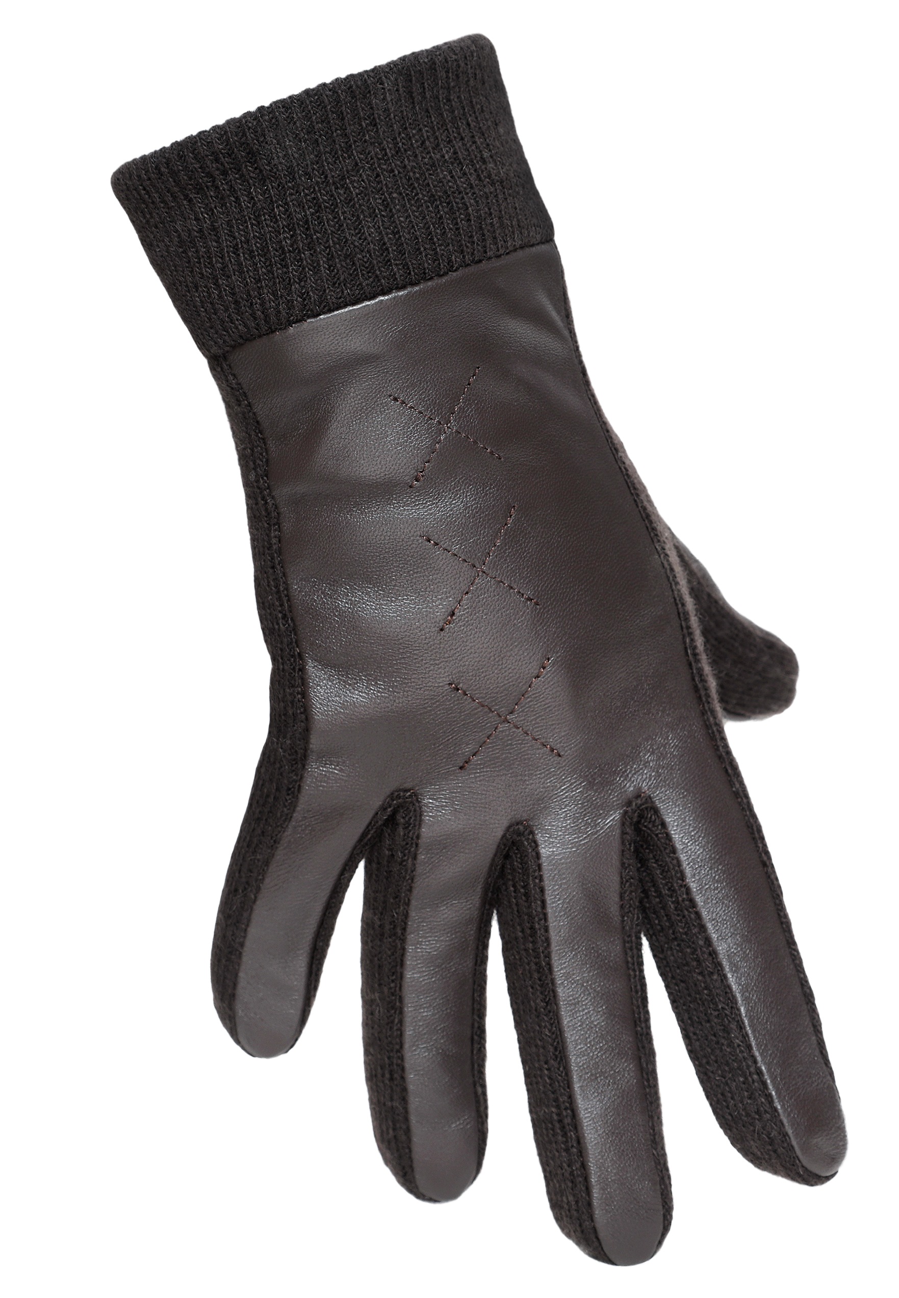 PEARLWOOD Strickhandschuhe »SMILLA« 1 Paar, weiches Fleece-Innenfutter, Temperaturregulierend, Strickbündchen brown all