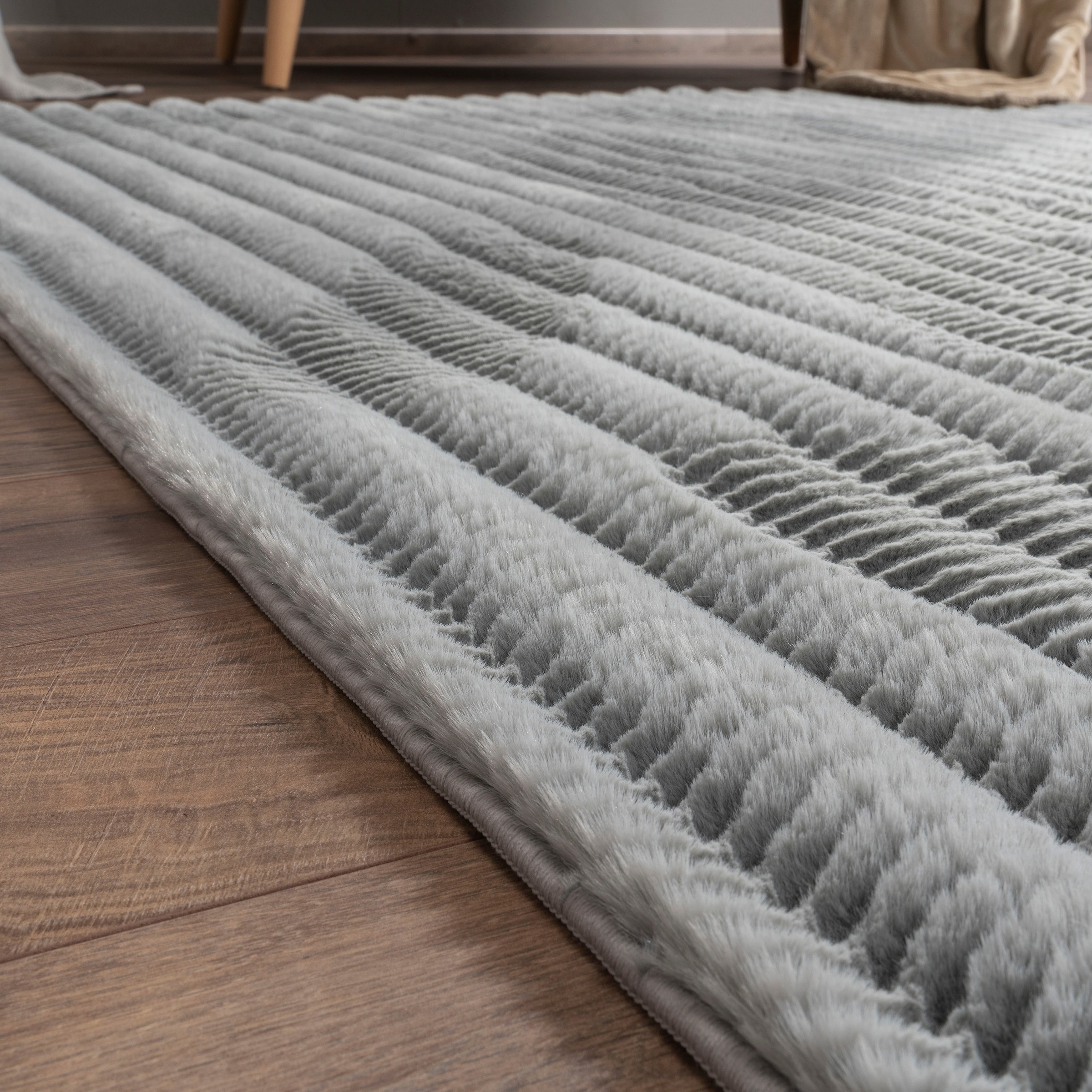 Paco Home Hochflor-Teppich »Arnheim 743«, rechteckig, 27 mm Höhe, Uni Farben, Wellen Muster, besonders weich, Hoch-Tief Effekt