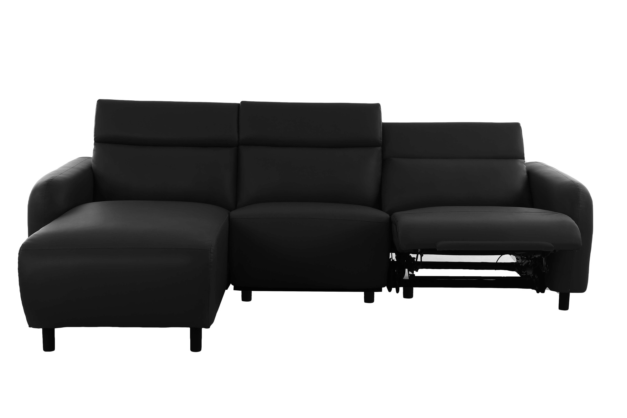 Home affaire Ecksofa »SKAANE Struktur, L-Form, 274 cm, manuelle u. elektrische Funktion,«, Kopfteilverstellung, Relax-und Liegefunktion, Federkernpolsterung