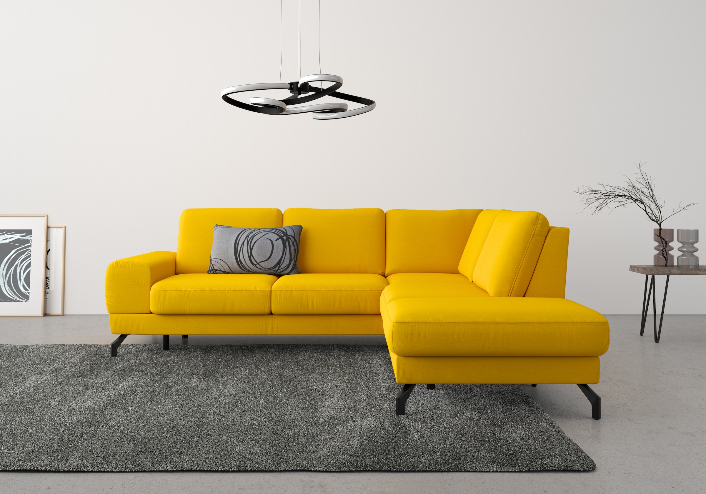 sit&more Ecksofa »Cinturo L-Form«, inklusive Sitztiefenverstellung und Federkern, Sitzhöhe 45 cm
