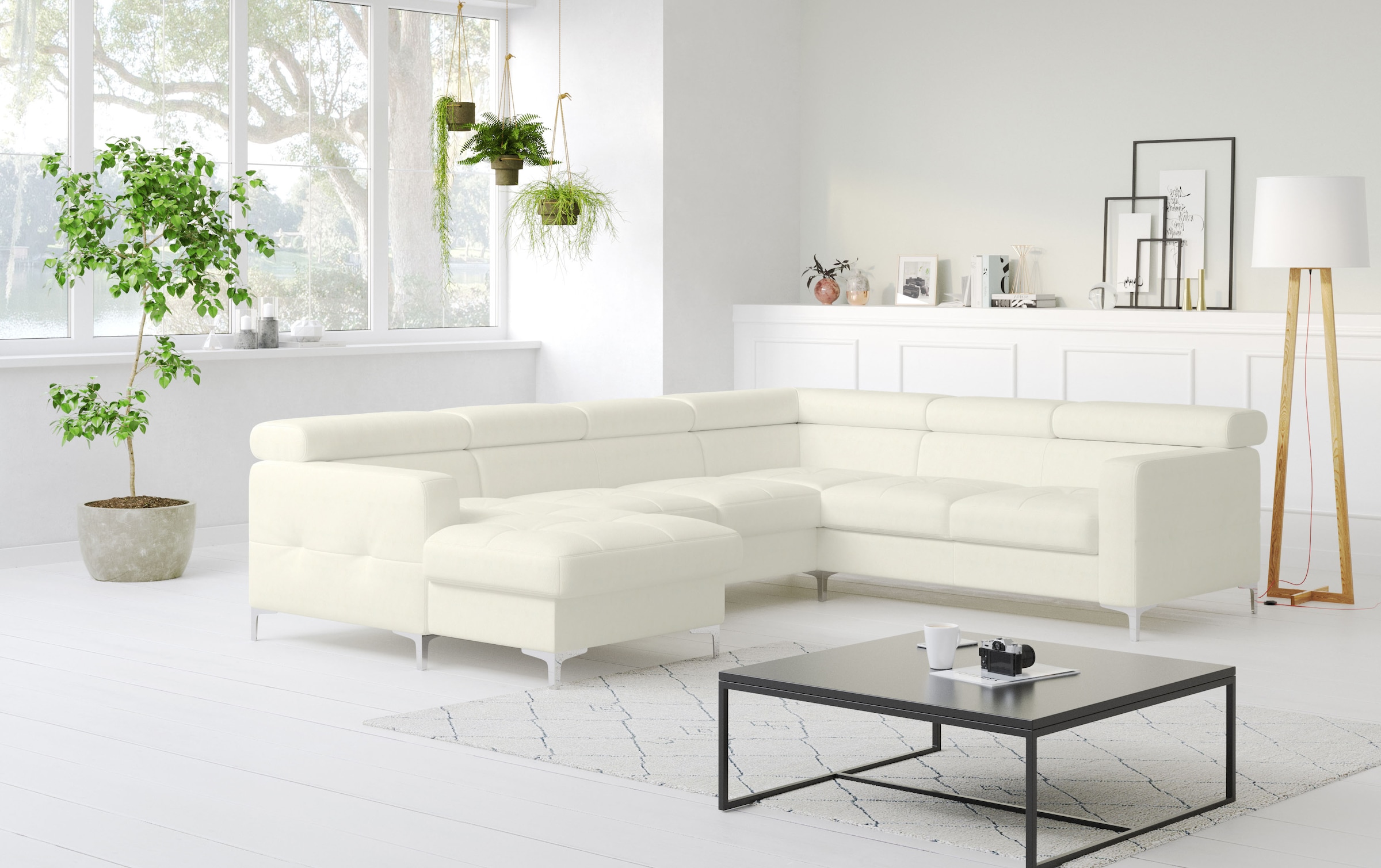 COTTA Wohnlandschaft »Sammy U-Form« mit Kopfteilverstellung, wahlweise mit günstig online kaufen