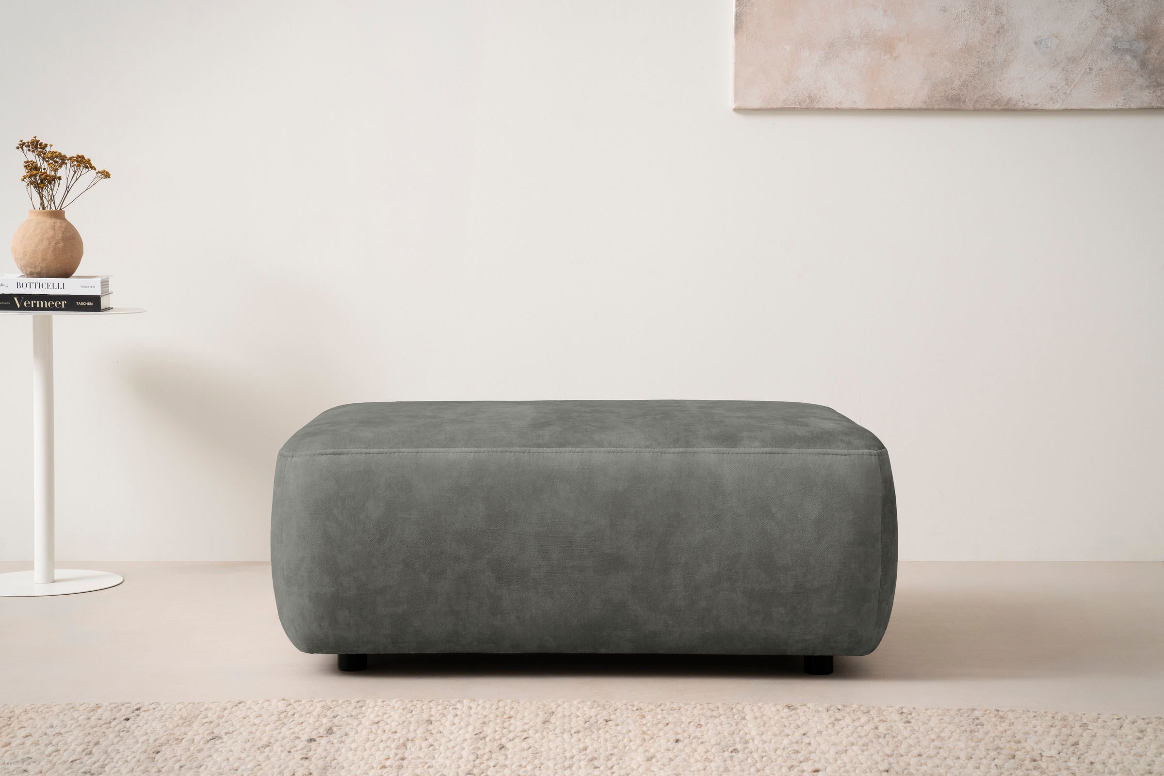 INOSIGN Polsterhocker »Torge, Hocker in Cord, Samtvelours oder Struktur«, p günstig online kaufen