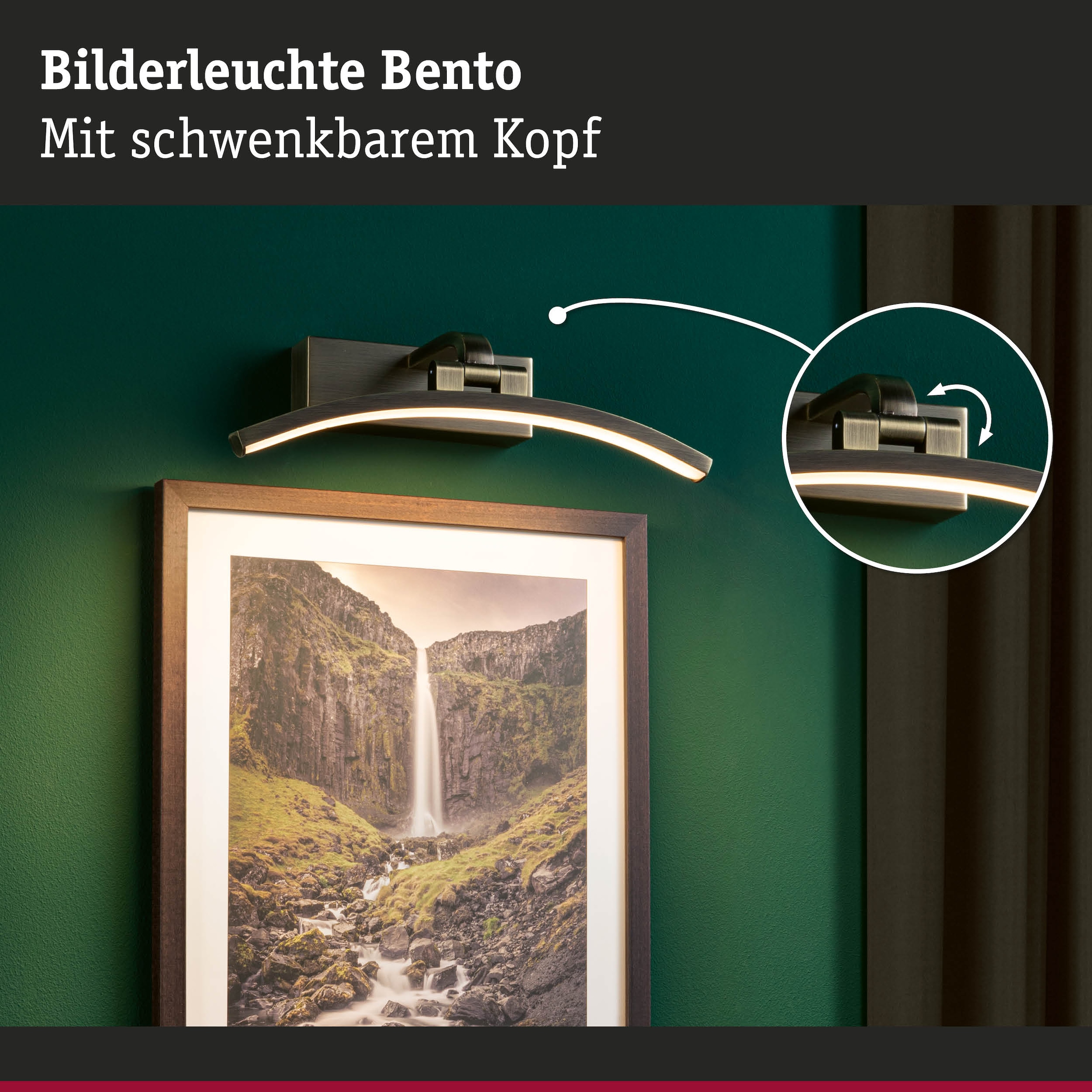 Paulmann LED Bilderleuchte »Bento 3000K, 230V«, 1 flammig