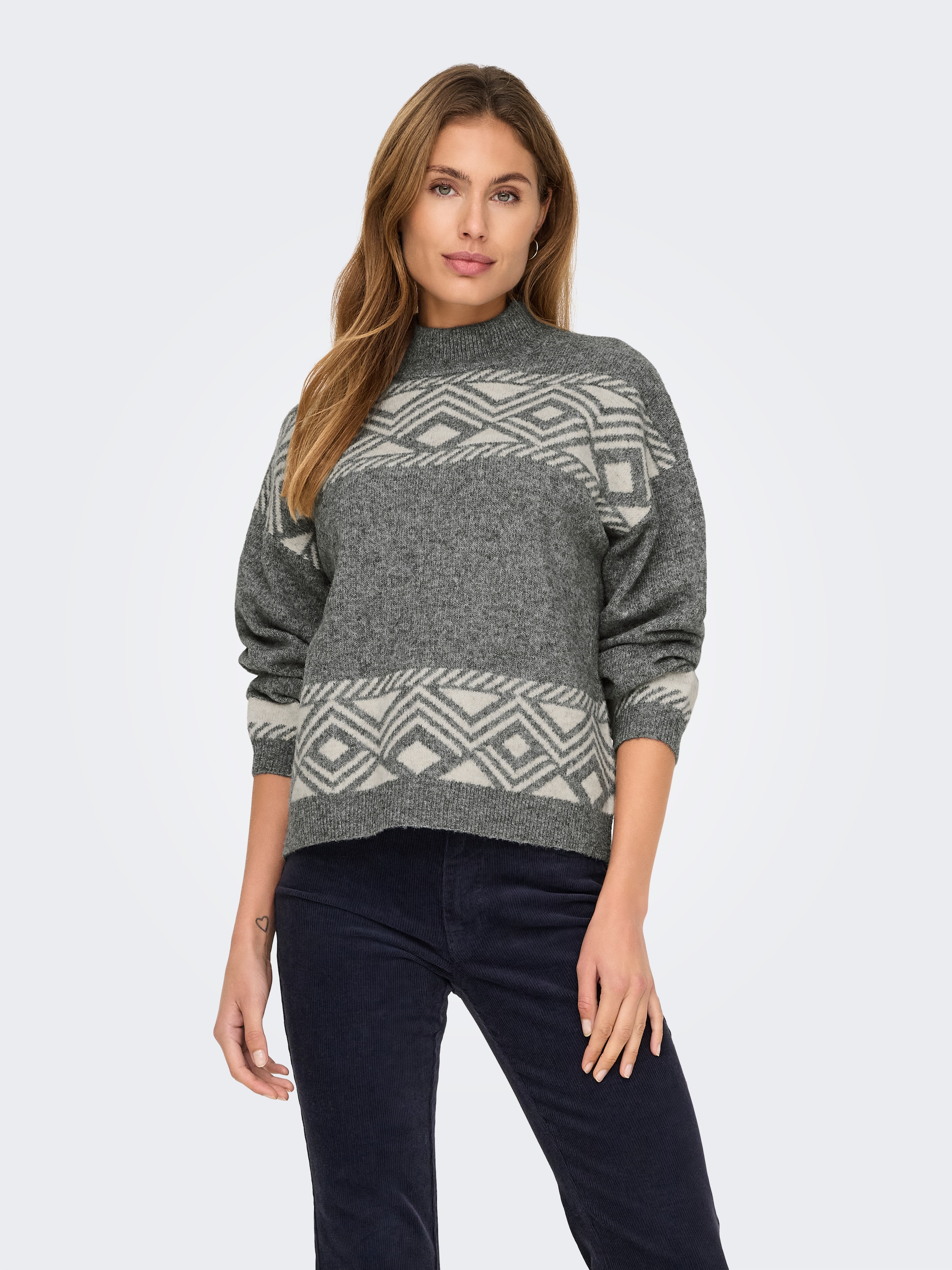 ONLY Stehkragenpullover »ONLVICTORIA L/S PULLOVER KNT NOOS«