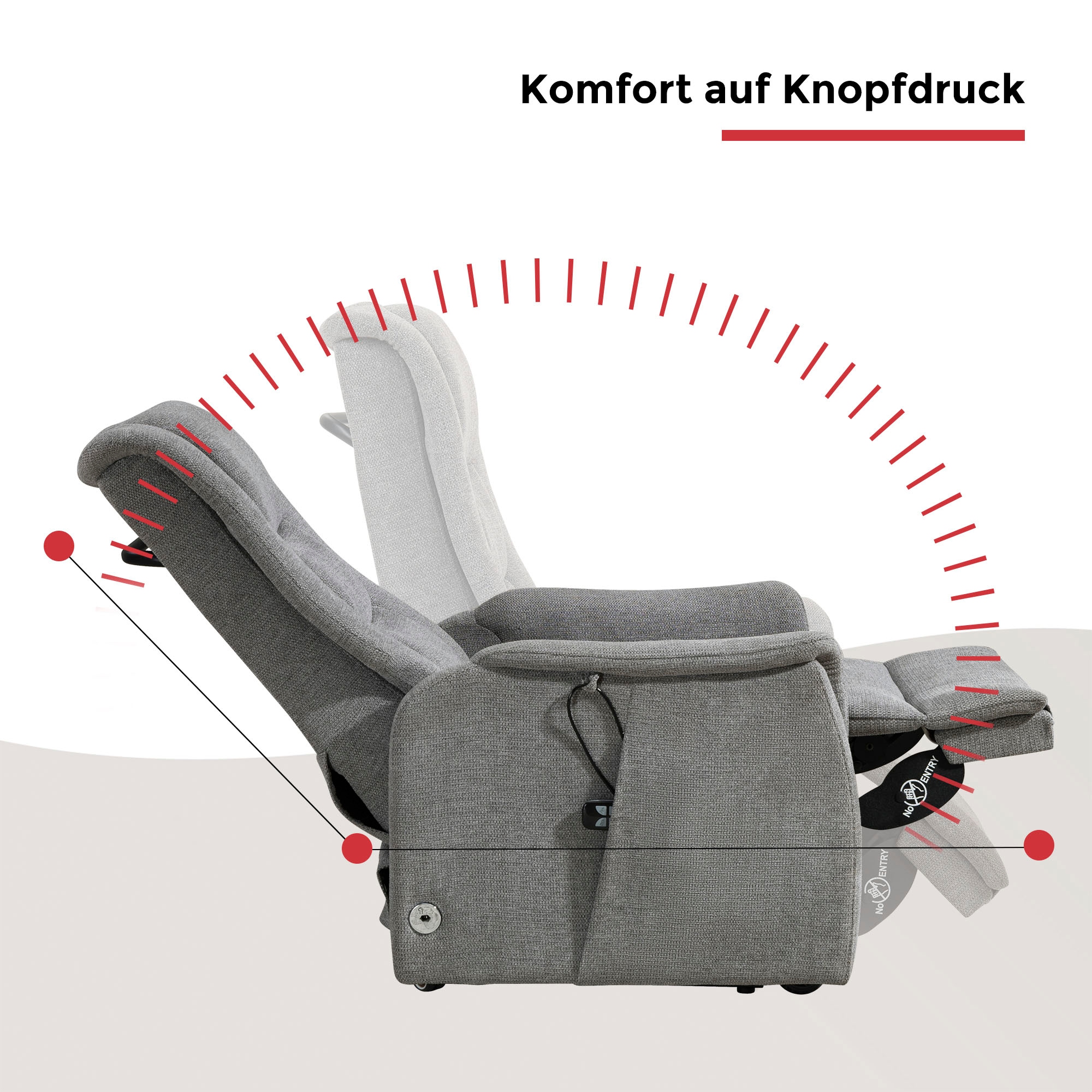 Duo Collection TV-Sessel »Parma 2« 1 Stk. tlg. mit Akku, mobiles Sitzen