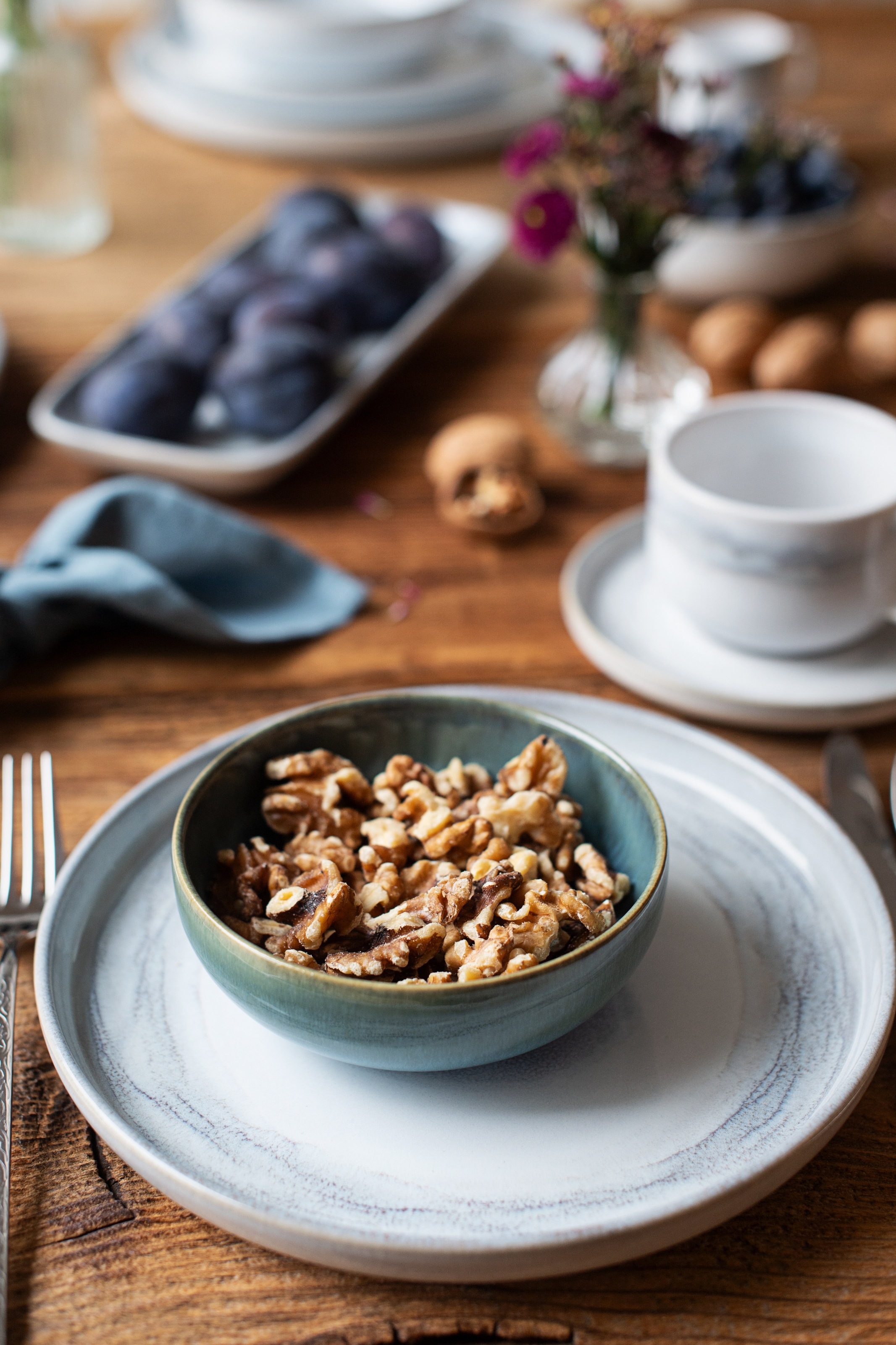 gipfelstück Speiseteller »Tiefer See« Scandi-Style, glänzende Reaktivglasur, jedes Stück ein Unikat