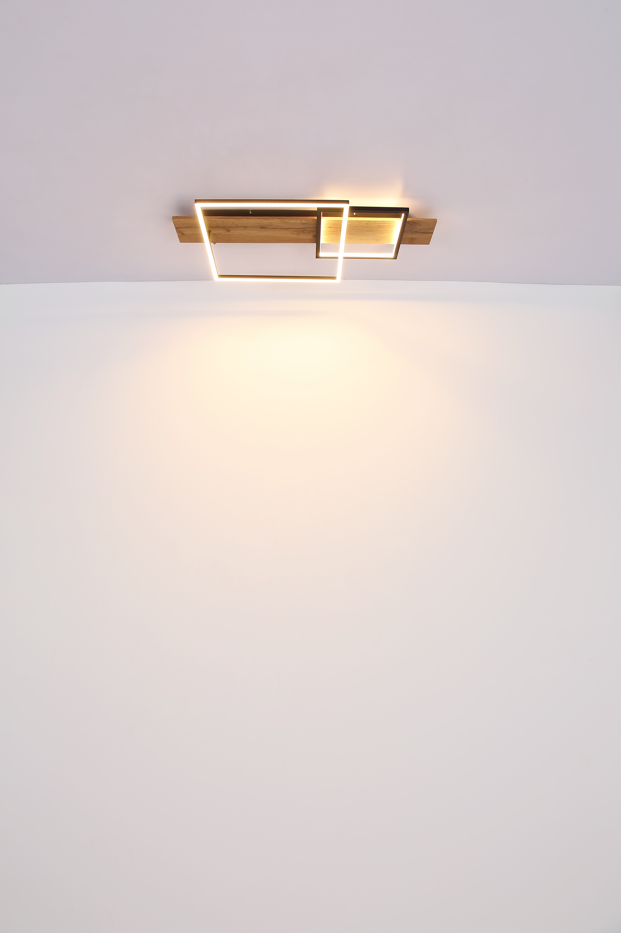 GLOBO LIGHTING LED Deckenleuchte »VANNI« LED-Modul Warmweiß Deckenlampe/Wohnzimmer/Schlafzimmer/modern/Holz