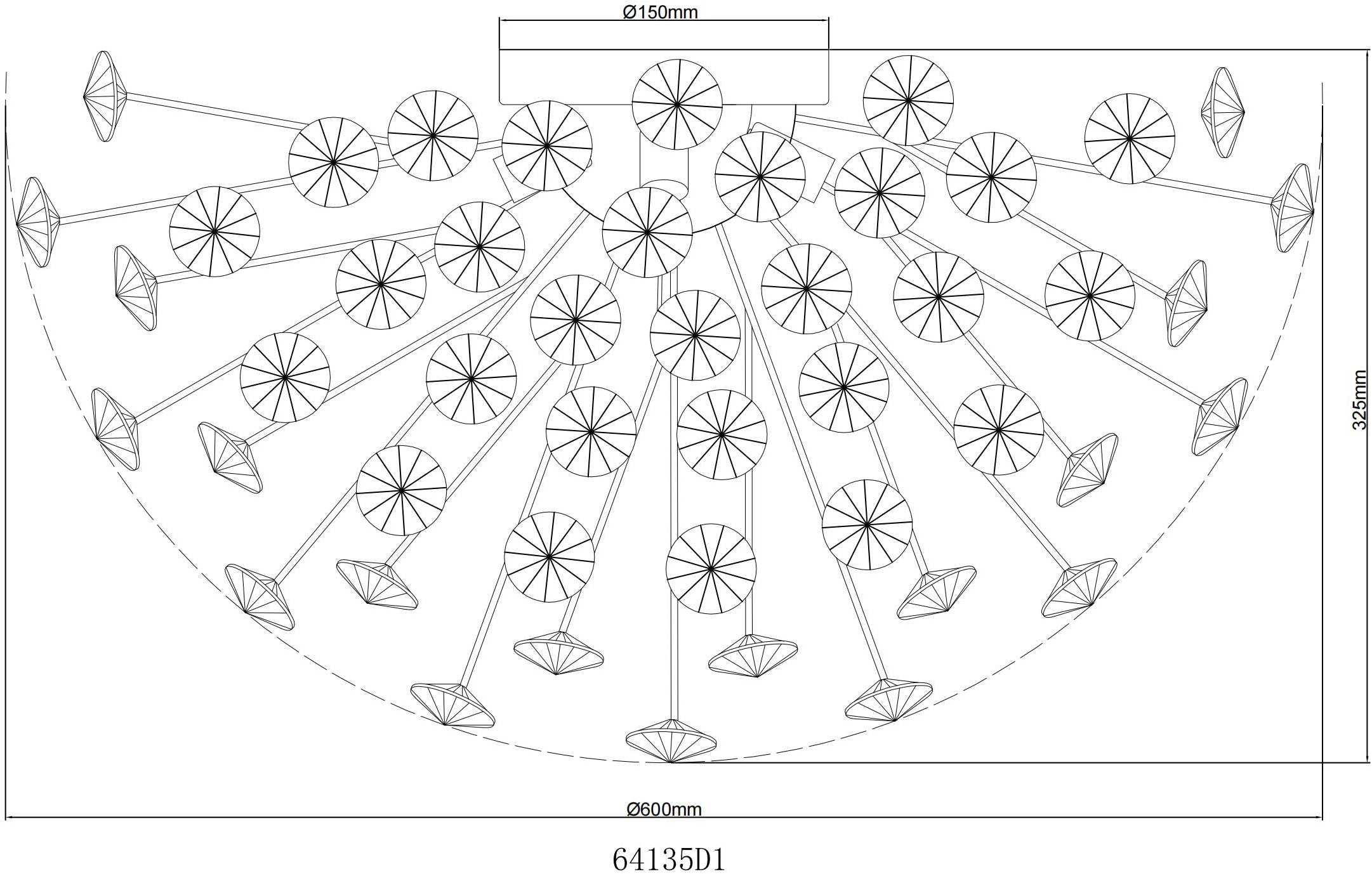 GLOBO LIGHTING Deckenleuchte »KATRINA« G9 1 Stk. Warmweiß Goldfarbene Deckenleuchte mit K9 Kristallen, LED inklusive