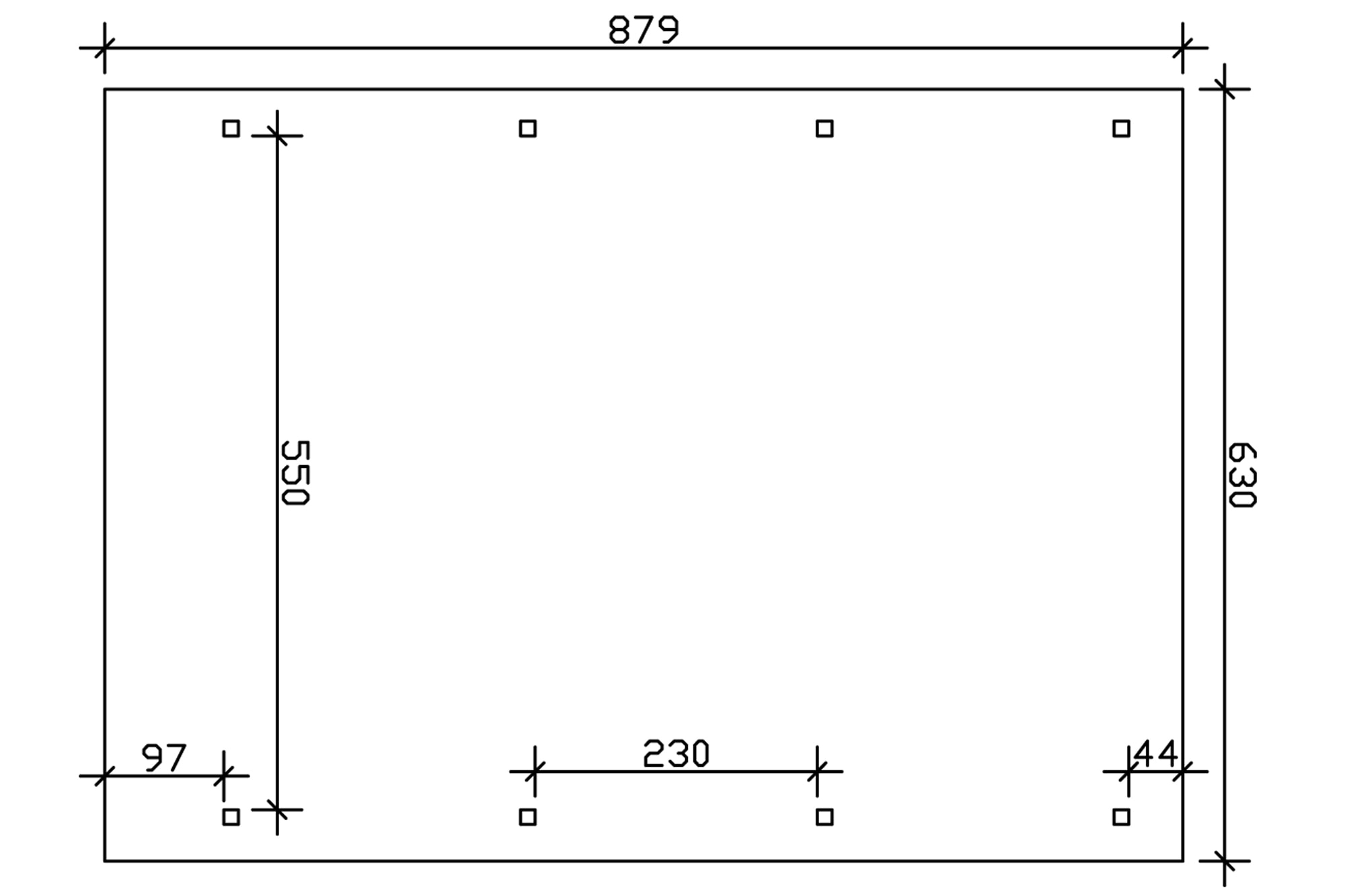 Skanholz Doppelcarport »Wendland«, Holz, 550 cm, Anthrazit, rote Blende