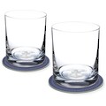Contento Whiskyglas, (Set, 4 tlg., 2 Whiskygläser und 2 Untersetzer), Anker, 400 ml, 2 Gläser, 2 Untersetzer