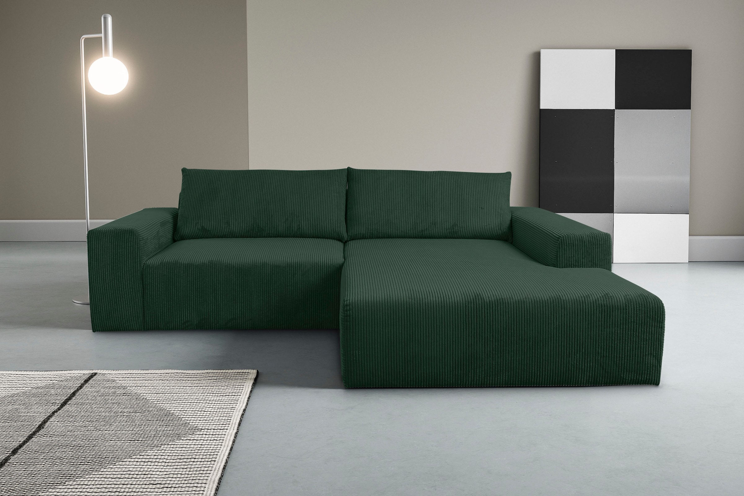 WERK2 Ecksofa »Rio, elegant & bequem, Breite 262 cm, L-Form« Puristisches D günstig online kaufen