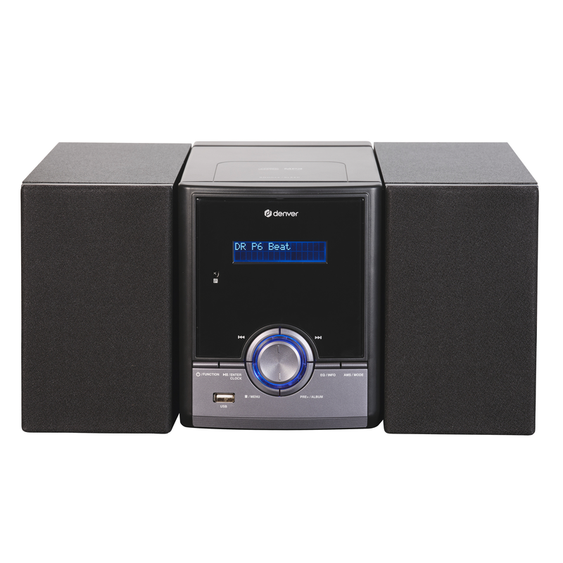 DENVER Stereoanlage »DAB/FM-Musiksystem mit Bluetooth, CD-Player und USB« (Bluetooth Digitalradio (DAB+) FM-Tuner 5 W) Schwarz Funktionen:...