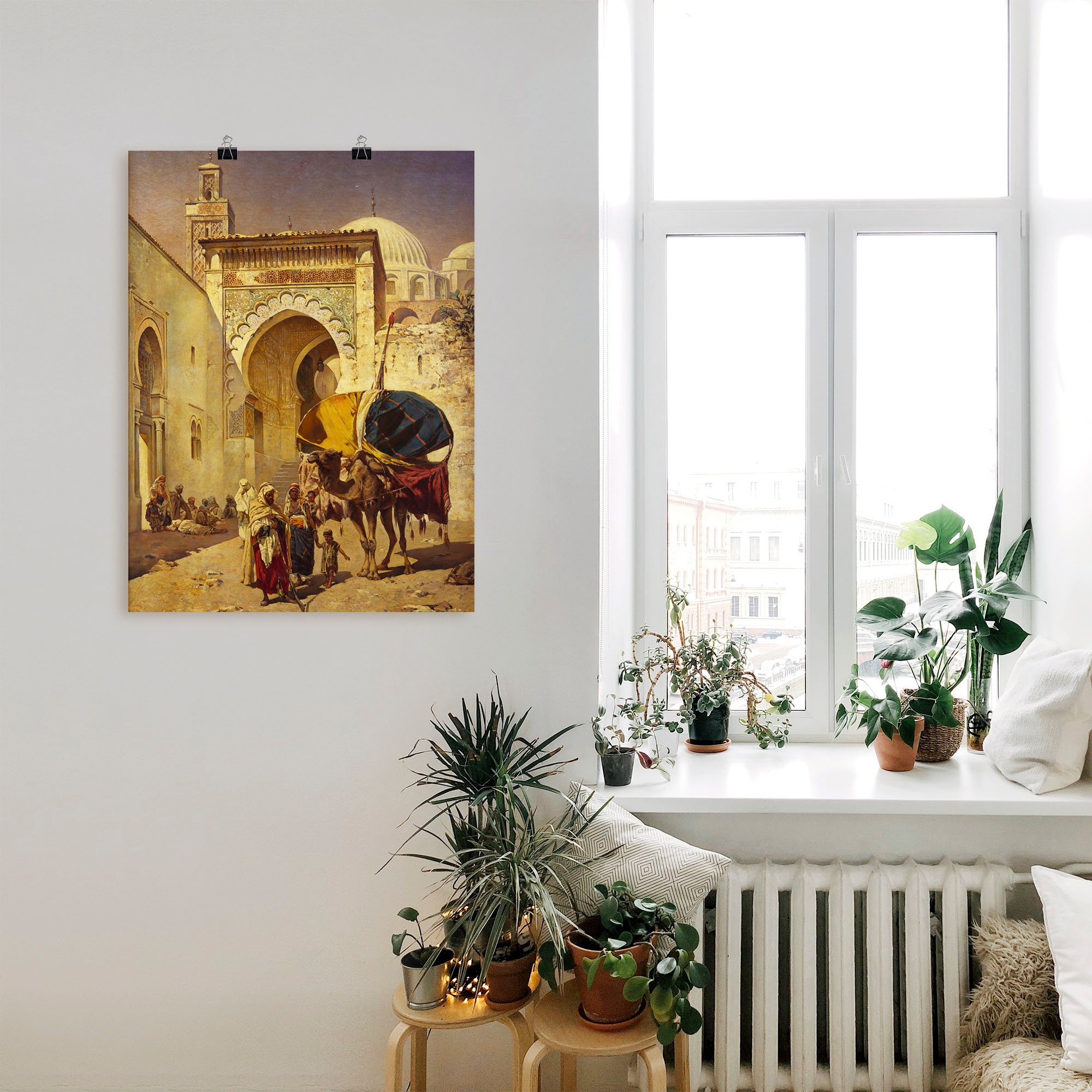 Artland Wandbild »Eine arabische Straßenszene.«, Gebäude, (1 St.), als Leinwandbild, Poster, Wandaufkleber in verschied. Größen