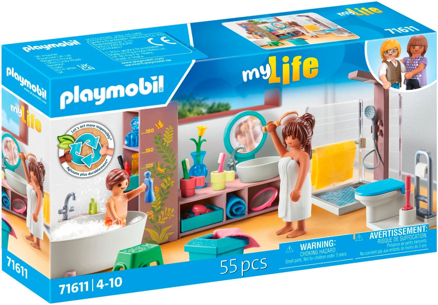 Konstruktions-Spielset »Badezimmer (71611), myLife«, (55 St.), Made in Europe