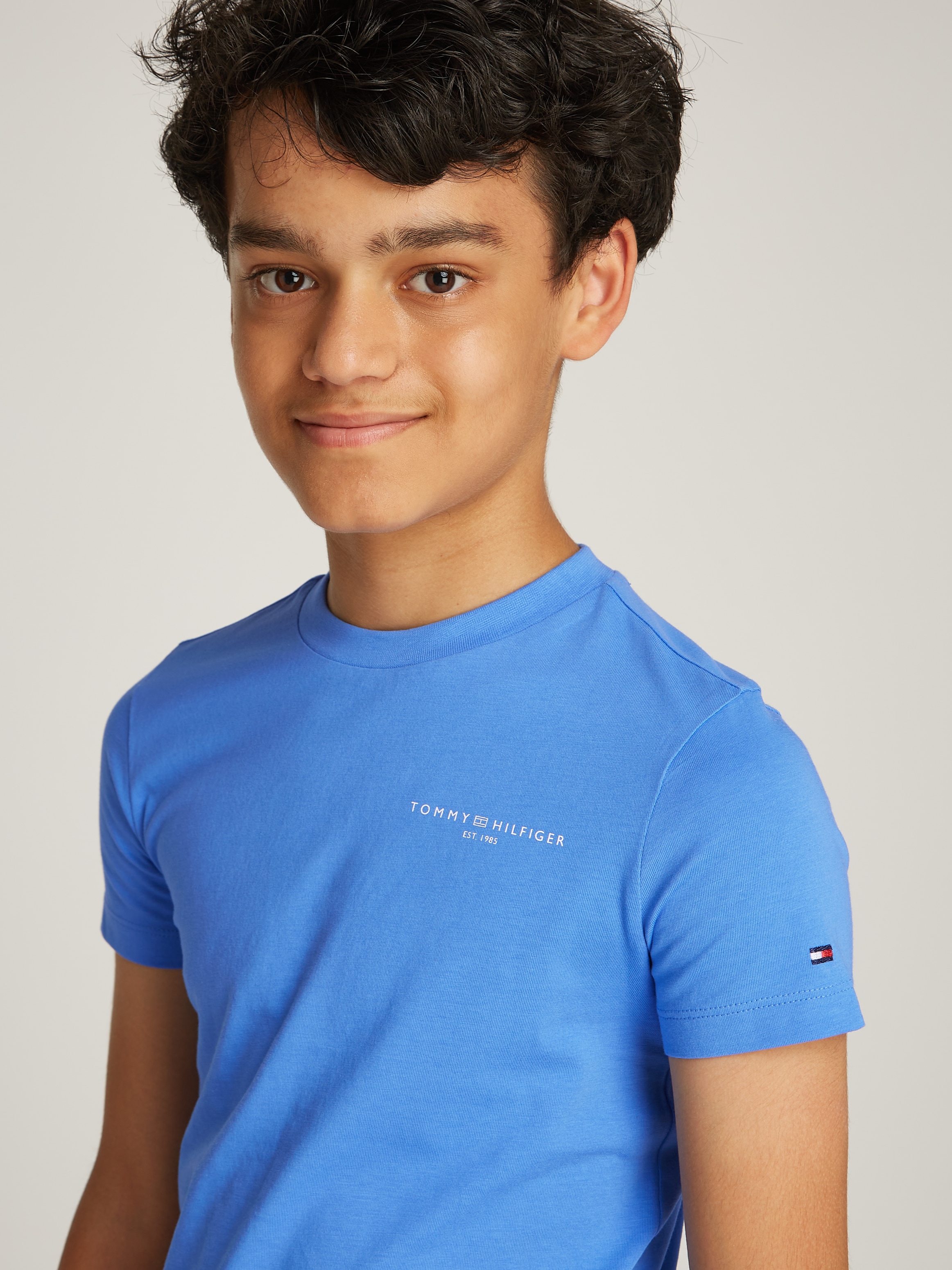 Tommy Hilfiger T-Shirt »U MINI CORP LOGO TEE SS«, in Unifarbe