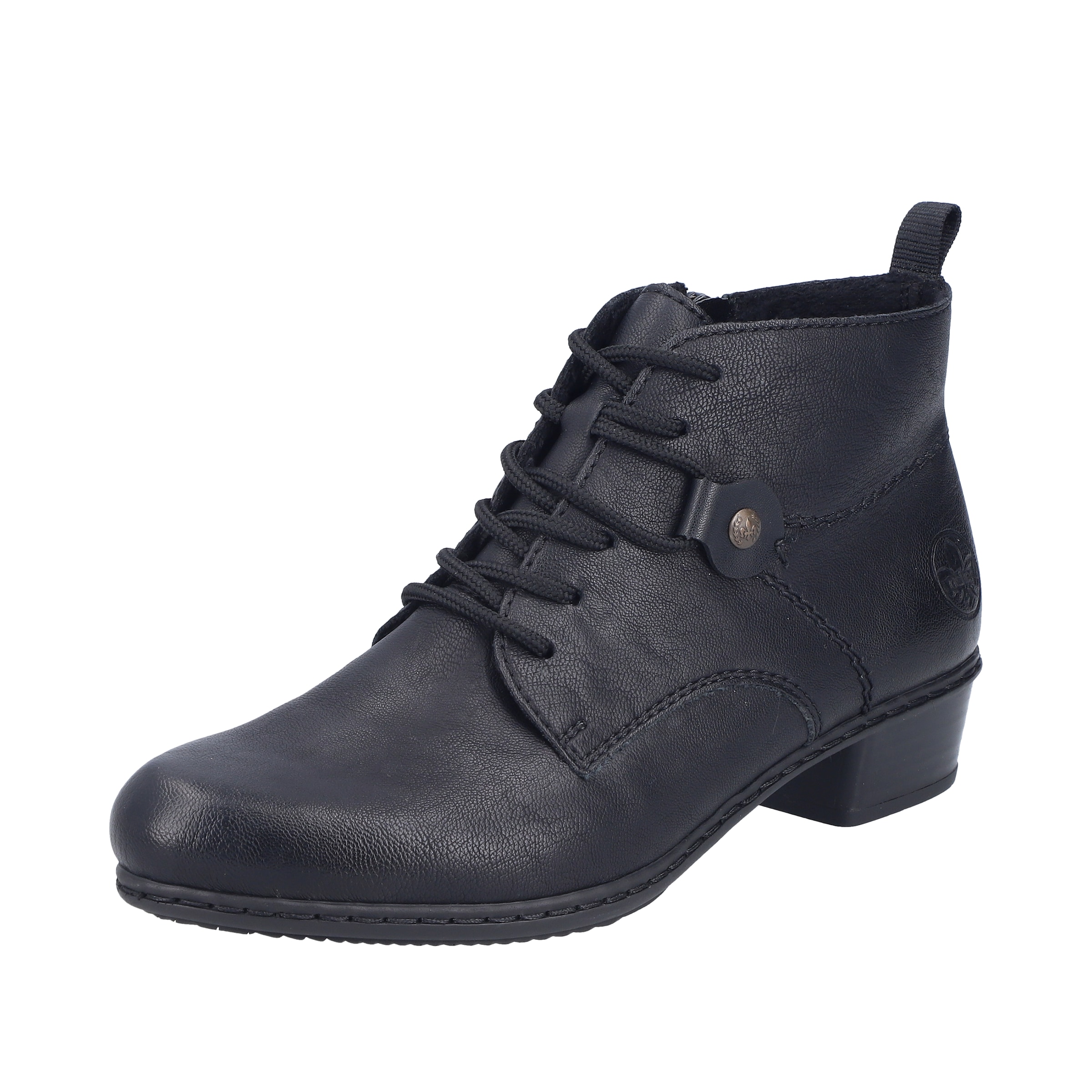 Rieker Schnürstiefelette  Schnürboots, Blockabsatz, mit Logoprägung an der Ferse