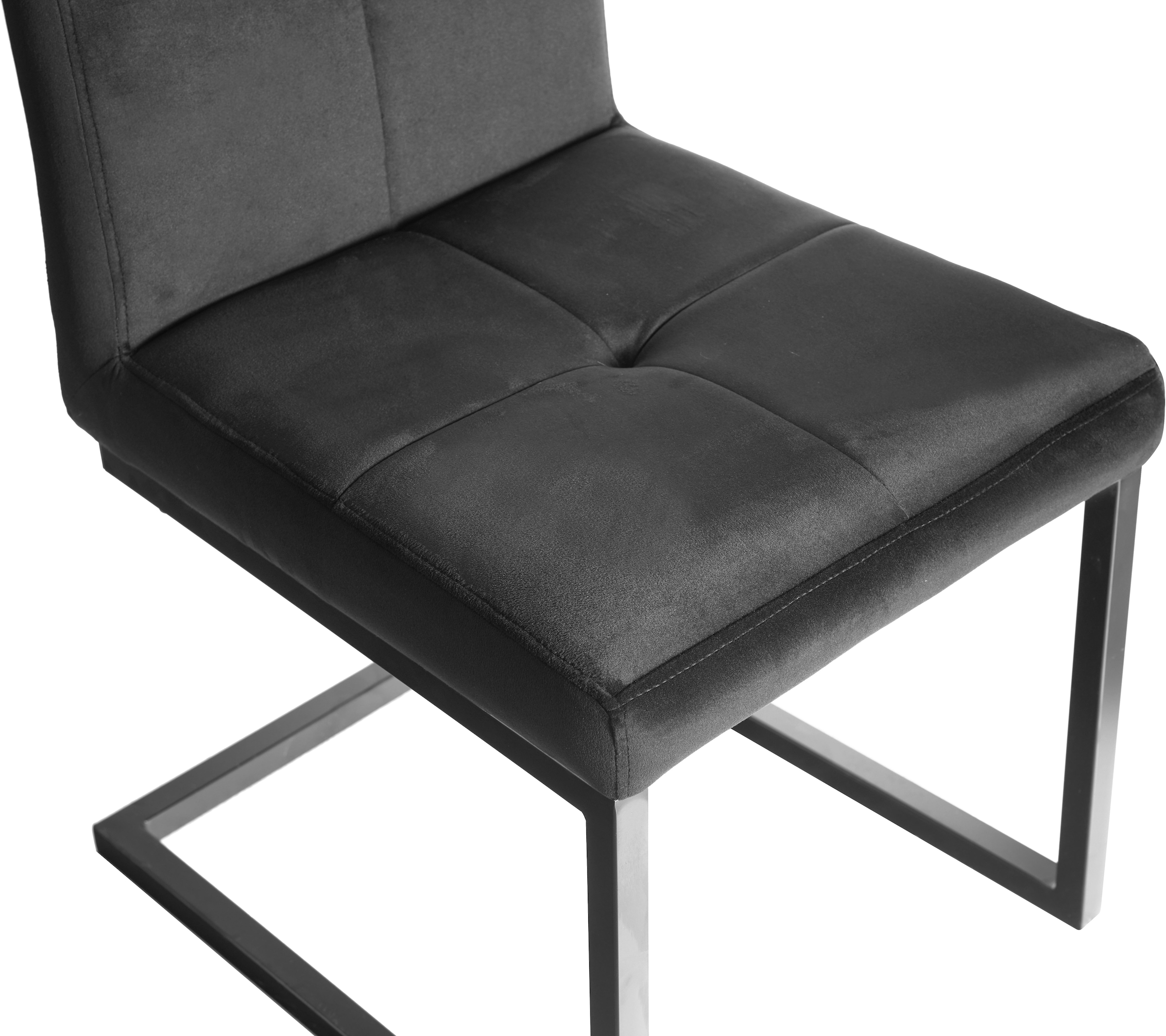 Home affaire Esszimmerstuhl »Geranie Freischwinger, Schwingstuhl« (Set) 2 Stk.mit 3D-Steppung, robustes Gestell, hochwertiger Stoff