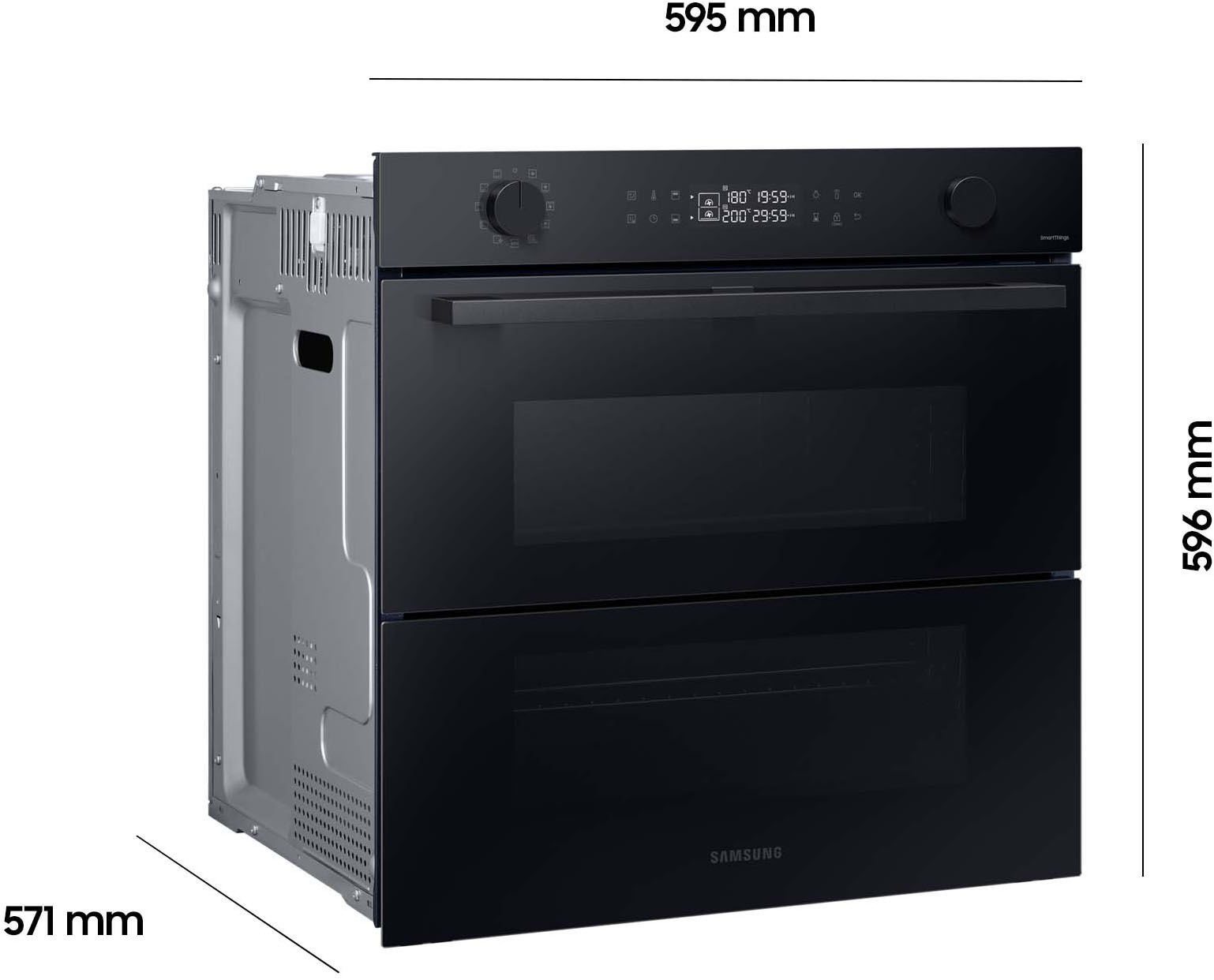 Samsung Einbaubackofen Serie 4 »NV7B45502AK/U1« mit Pyrolyse-Selbstreinigung Dual Cook Flex – Ein Ofen. Zwei Garräume. Flexible Tür.