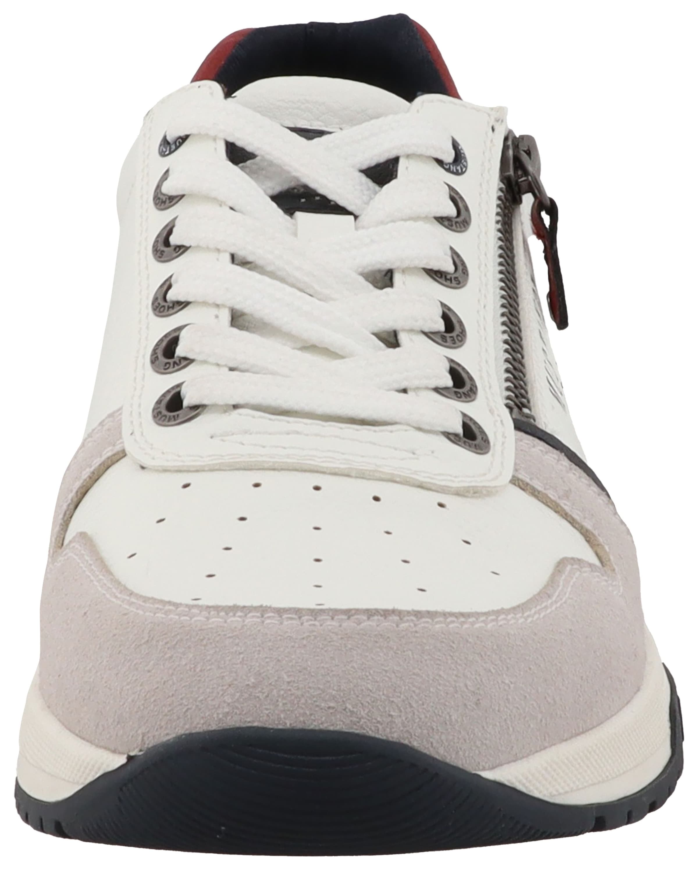 Mustang Shoes Sneaker »Filippo«  Freizeitschuh, Halbschuh, Schnürer mit seitlichem Reißverschluss