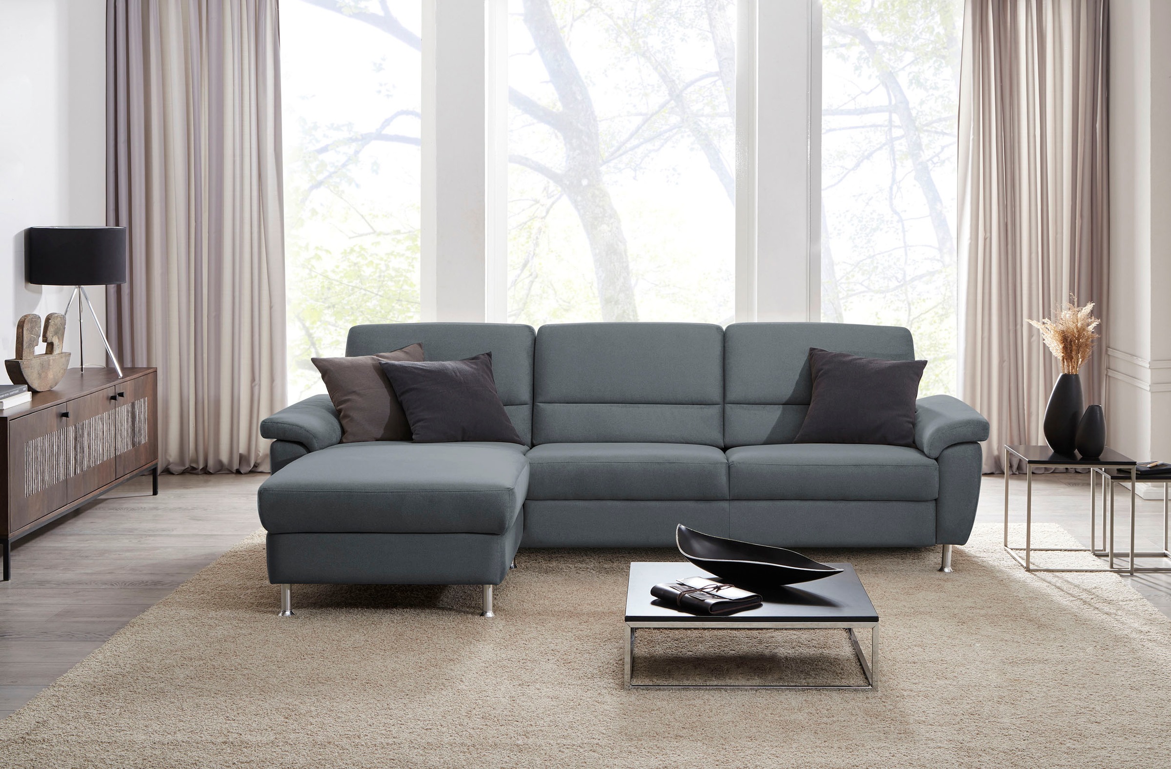 CALIZZA INTERIORS Ecksofa »Onyx L-Form«, Recamiere links oder rechts, wahlw günstig online kaufen