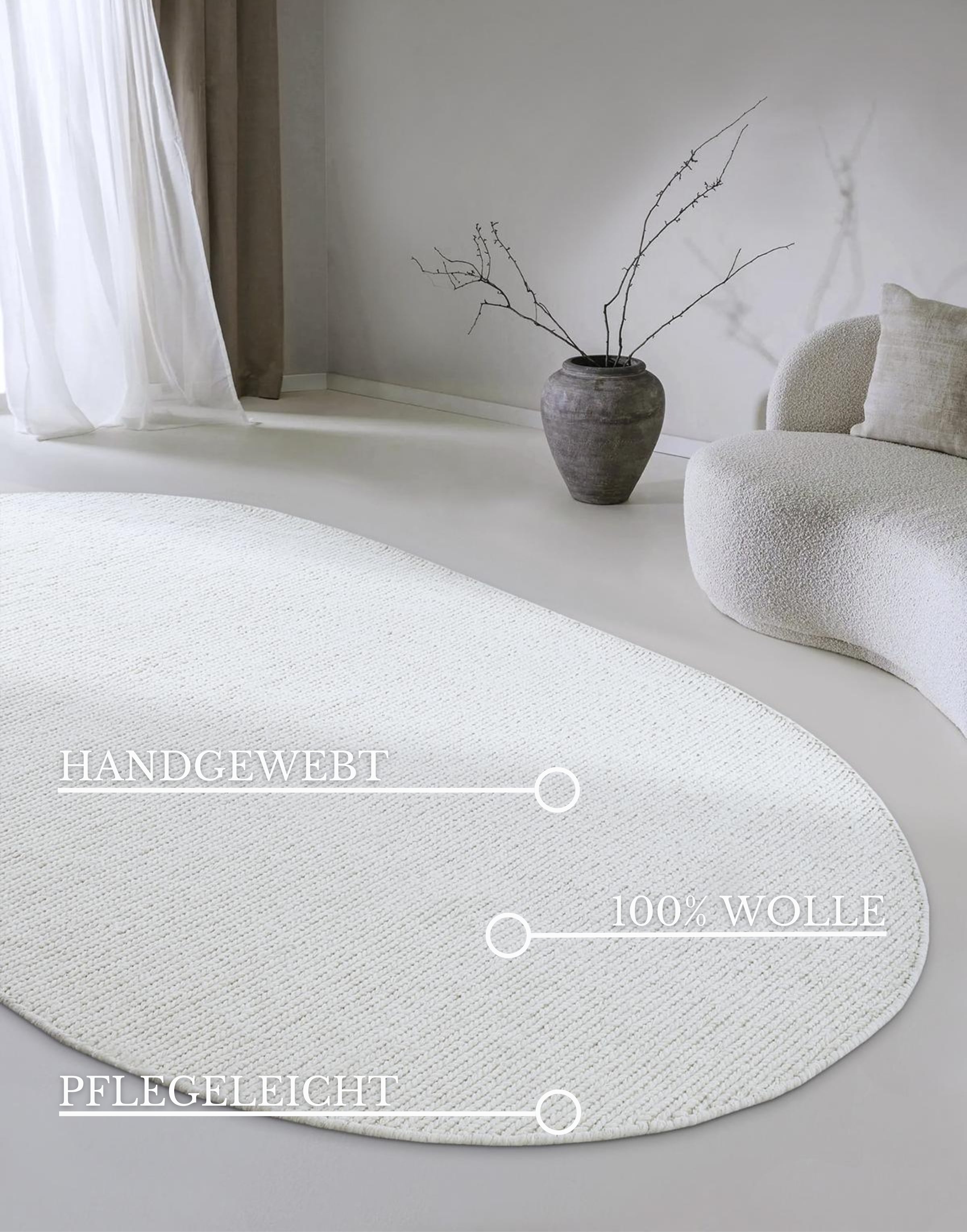 Villeroy & Boch Wollteppich »Francois«, rechteckig, 7 mm Höhe, in rund, oval, Läufer, handgewebt, Wolle, Wohnzimmer, Schlafzimmer