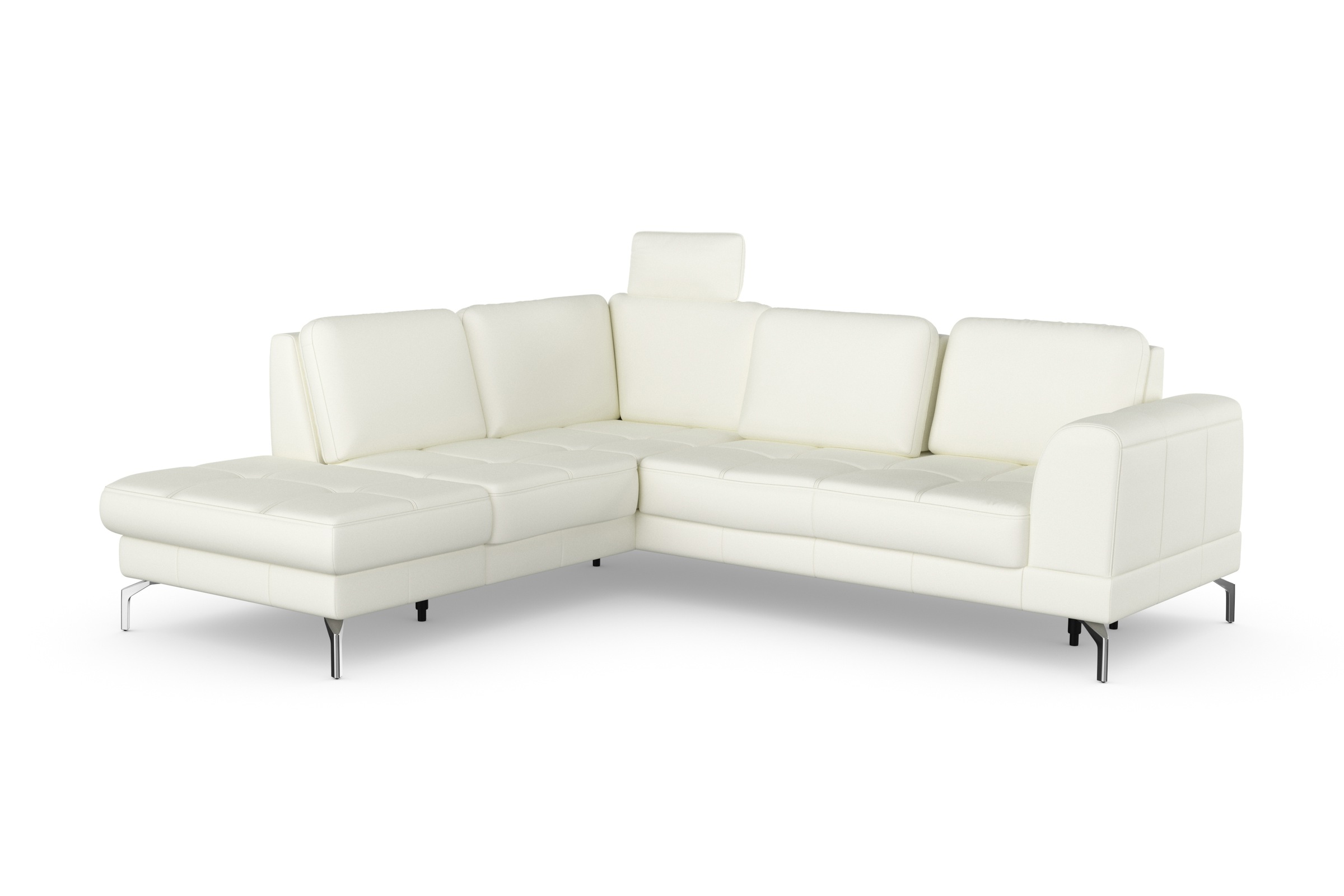 sit&more Ecksofa »Bendigo L-Form«, inklusive Sitztiefenverstellung, Bodenfreiheit 15 cm, in 2 Fußfarben
