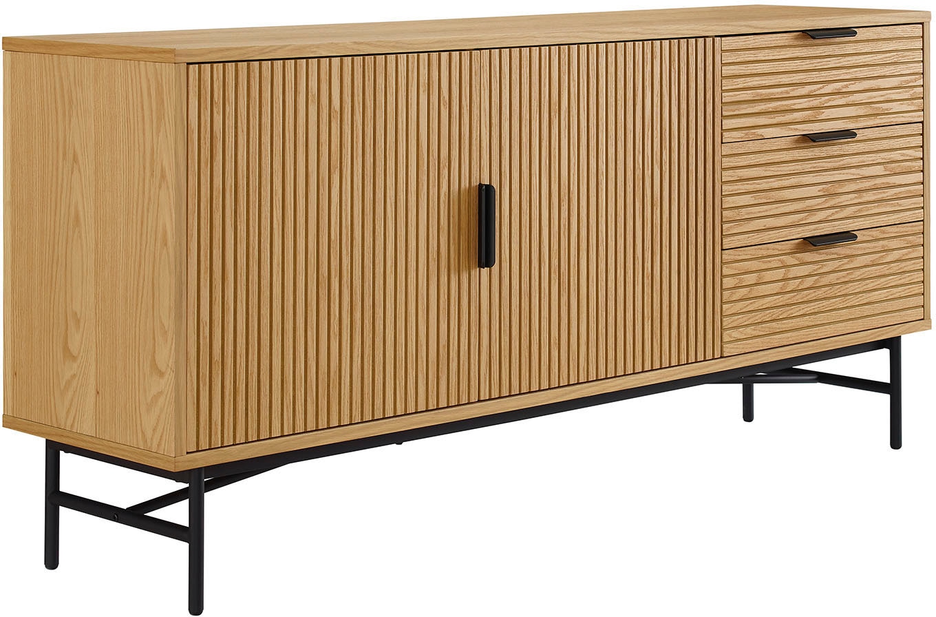 SalesFever Sideboard, Kommode, Eiche Echtholzfurnier, Breite 160 cm