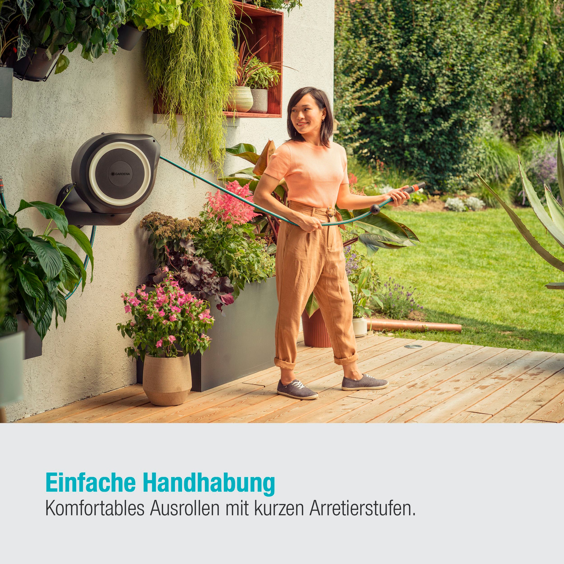 GARDENA Wandschlauchbox »RollUp M, 18612-20«, mit 20 Meter Schlauch