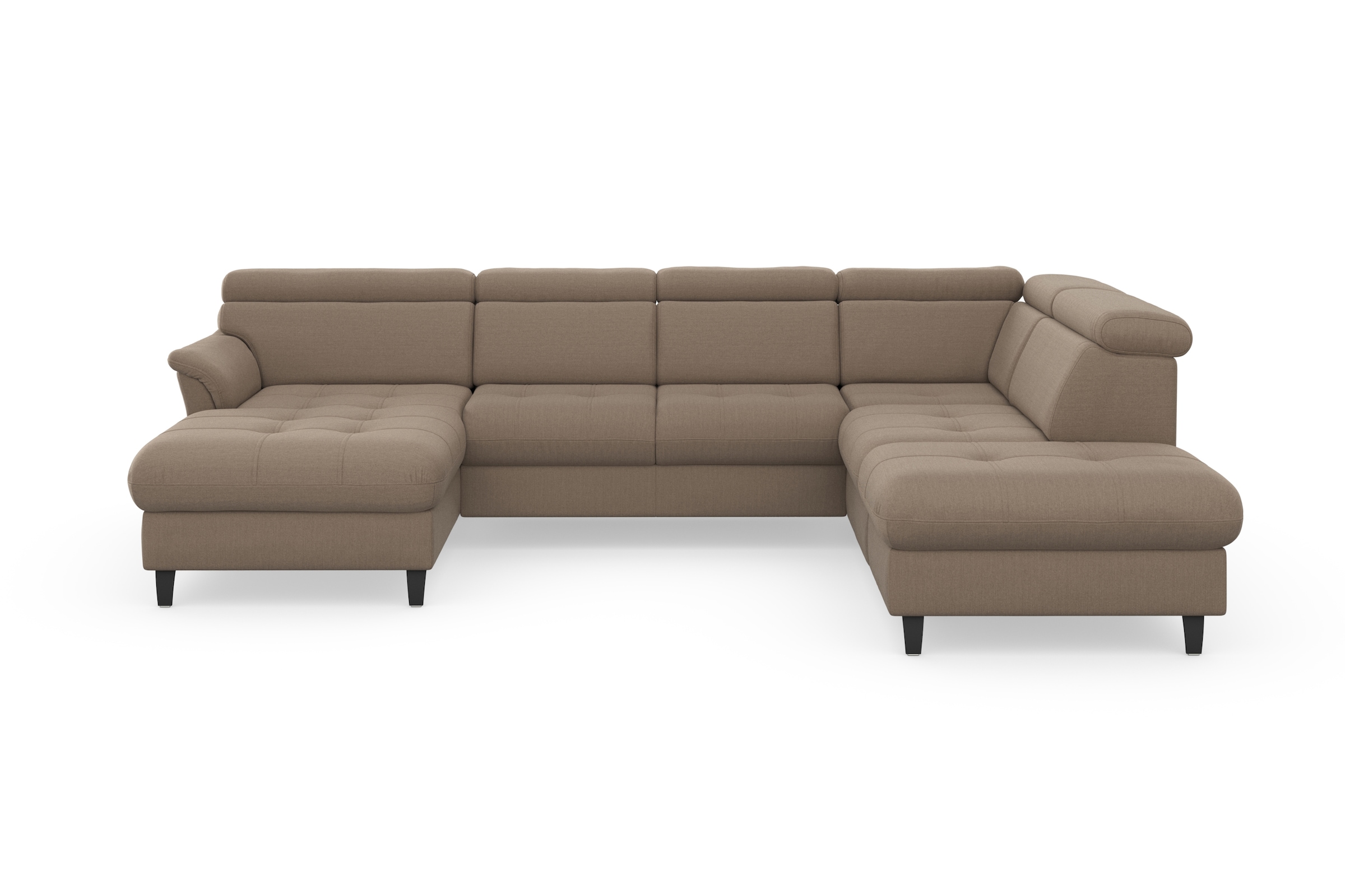 sit&more Wohnlandschaft »Marano U-Form«, inklusive Kopfteilverstellung, wahlweise mit Bettfunktion, Bettkasten