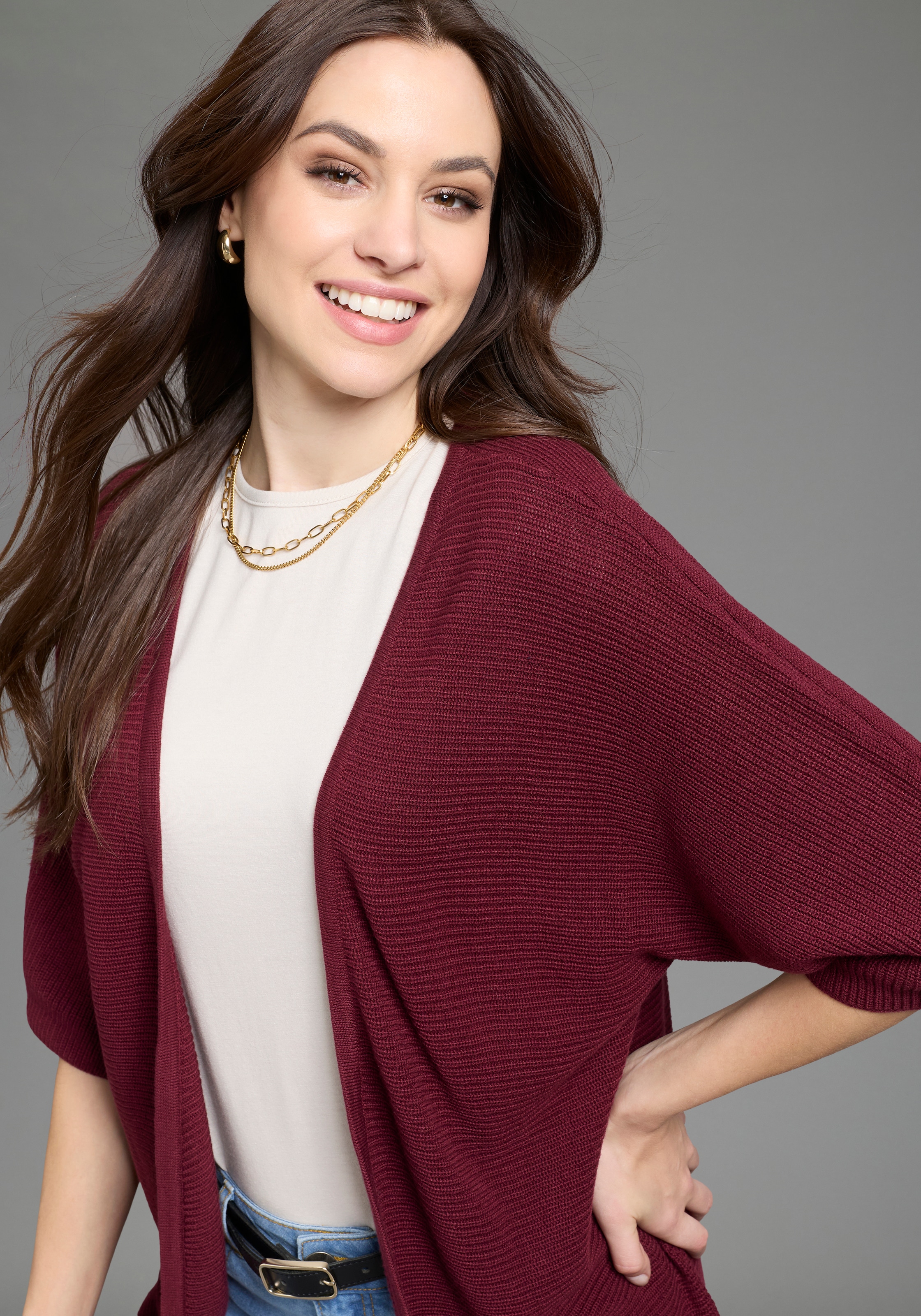 Flashlights Strickjacke »aus leichtem Sommerstrick« 2er-Pack,  in offener Form mit 3/4 Ärmeln - 2er Set