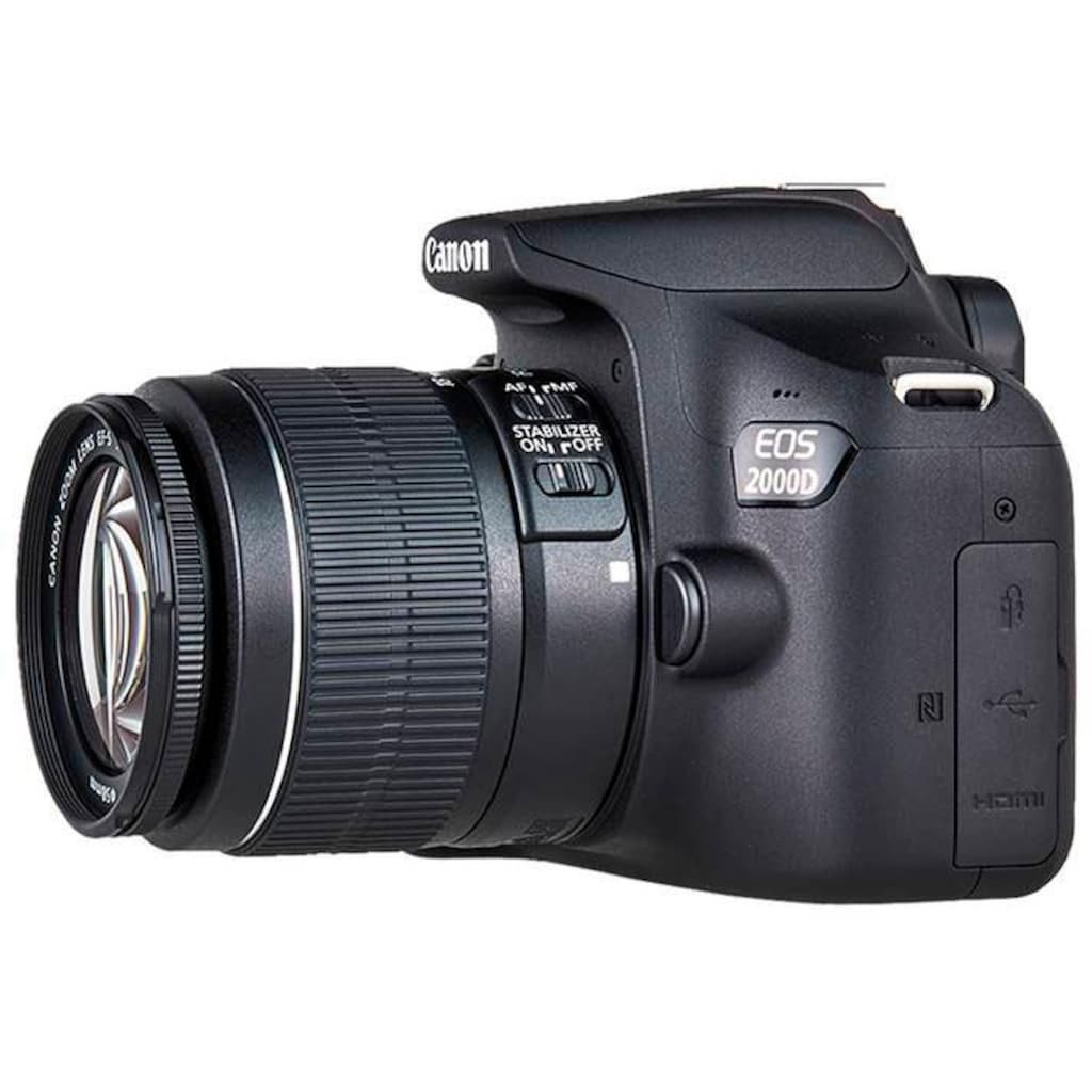 Canon Spiegelreflexkamera »EOS 2000D Kit«, EF-S 18-55 IS II, 24,1 MP, NFC-WLAN (Wi-Fi)