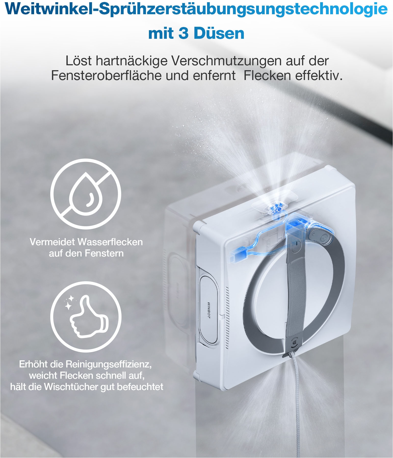 ECOVACS Fensterputzroboter »WINBOT W2 OMNI«, mit tragbarer Basisstation
