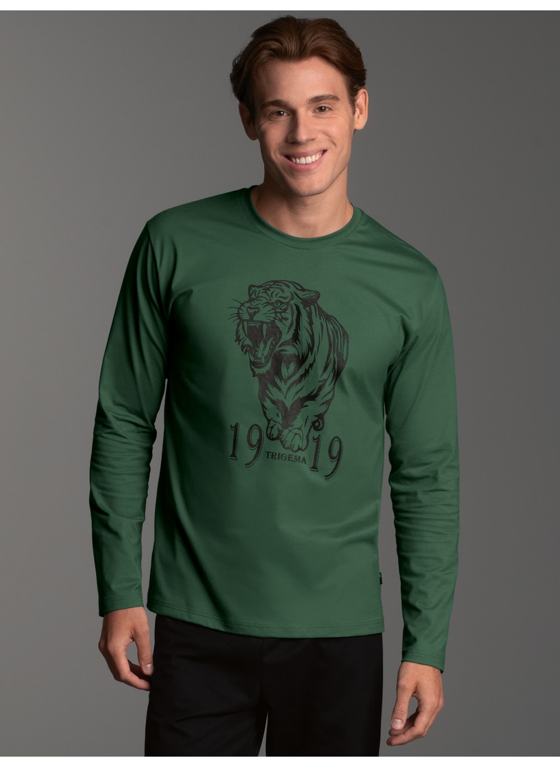 Trigema Longsleeve »TRIGEMA Langarmshirt mit großem Tiger-Printmotiv« 1 Stk. tlg.