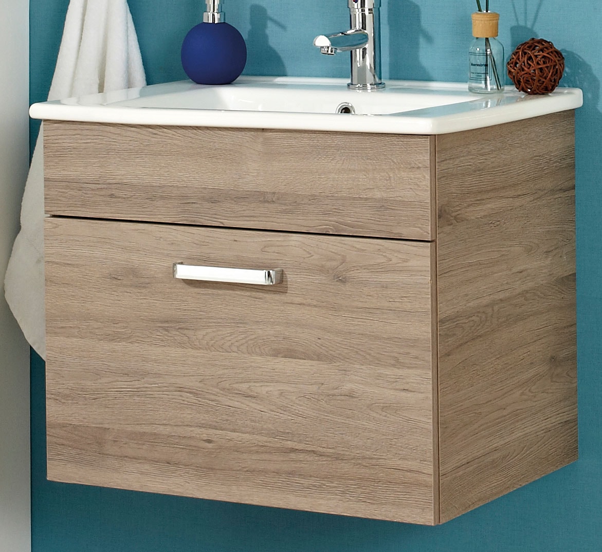 Saphir Badmöbel-Set »Keramikwaschtisch mit Waschtischunterschrank« Set, 2 Stk. tlg.
