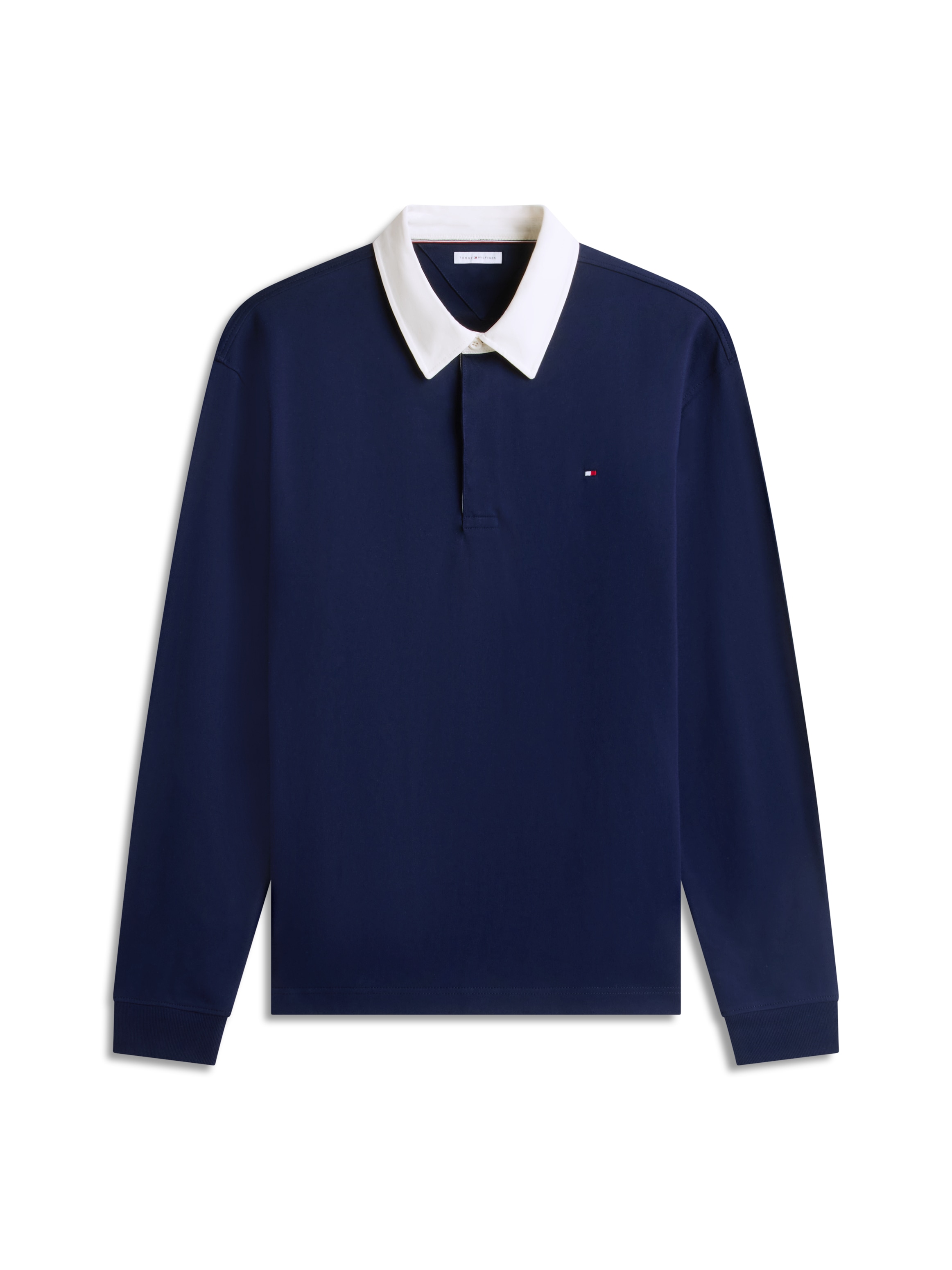 Tommy Hilfiger Big & Tall Rugbyshirt »BT-ESSENTIAL SOLID RUGBY« Große Größen, kontrastfarbener Kragen