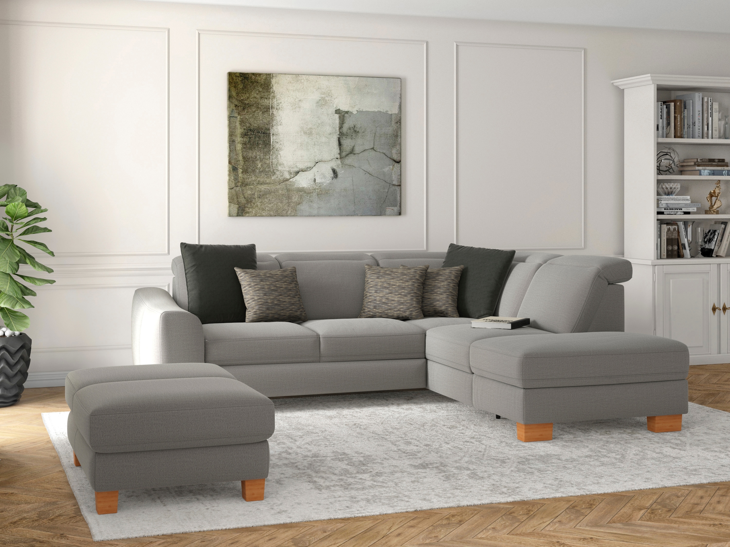 sit&more Ecksofa »Dundee L-Form«, mit Federkern und Massivholzfüßen, wahlwe günstig online kaufen