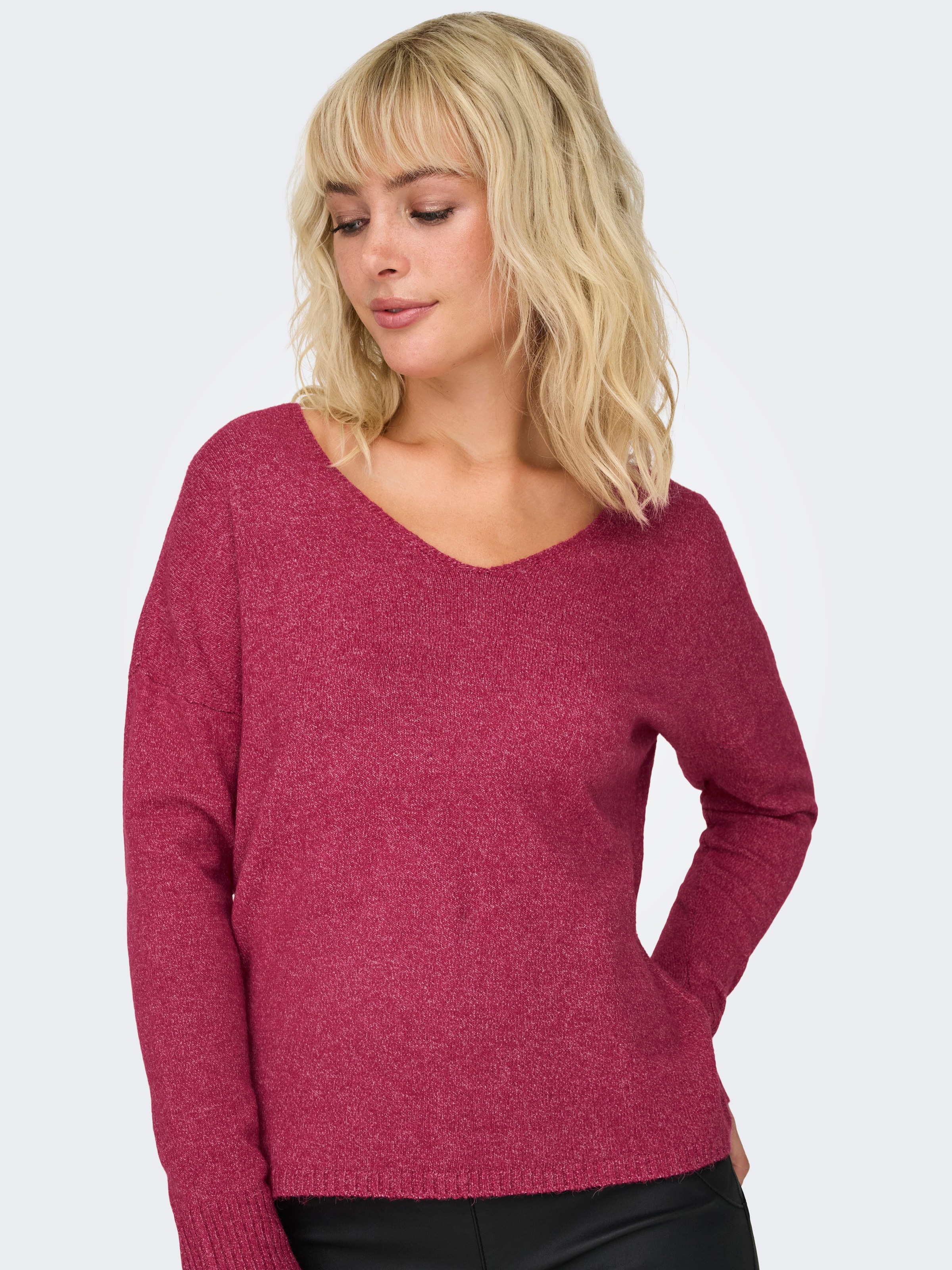 ONLY V-Ausschnitt-Pullover »ONLRICA LIFE L/S V-NECK PULLO KNT NOOS«